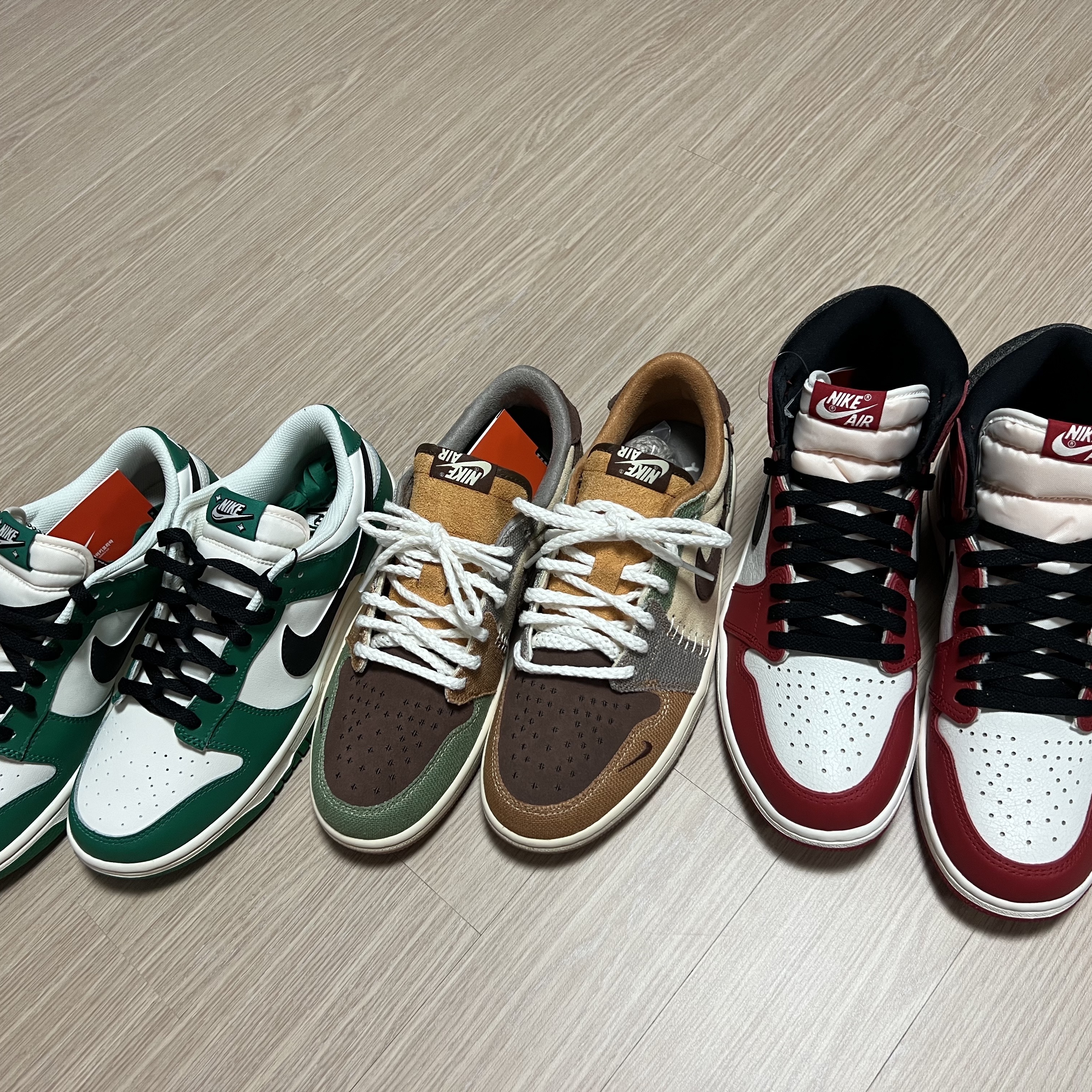 Jordan 1 x Zion Williamson Retro Low OG Flax and Oil Green 착용 스타일