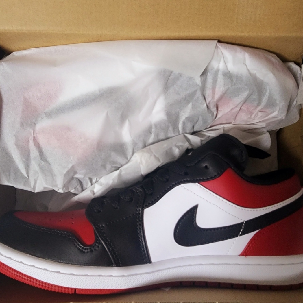 Jordan 1 Low Bred Toe 착용 스타일 - 1