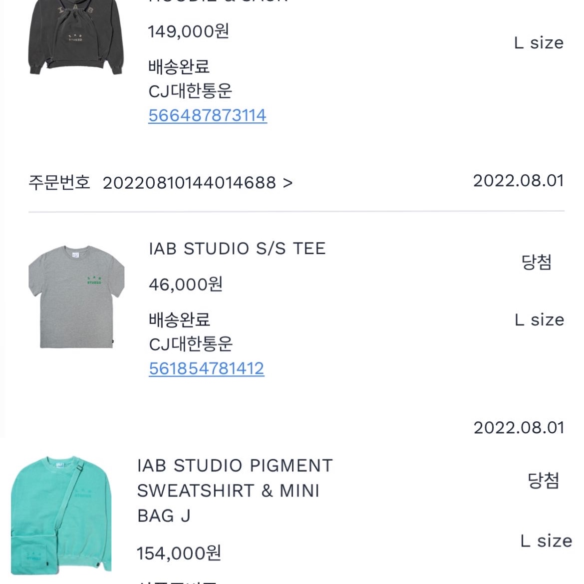 IAB Studio Pigment Hoodie & Sack Black, IAB Studio Pigment Sweatshirt & Mini Bag Jade 착용 스타일