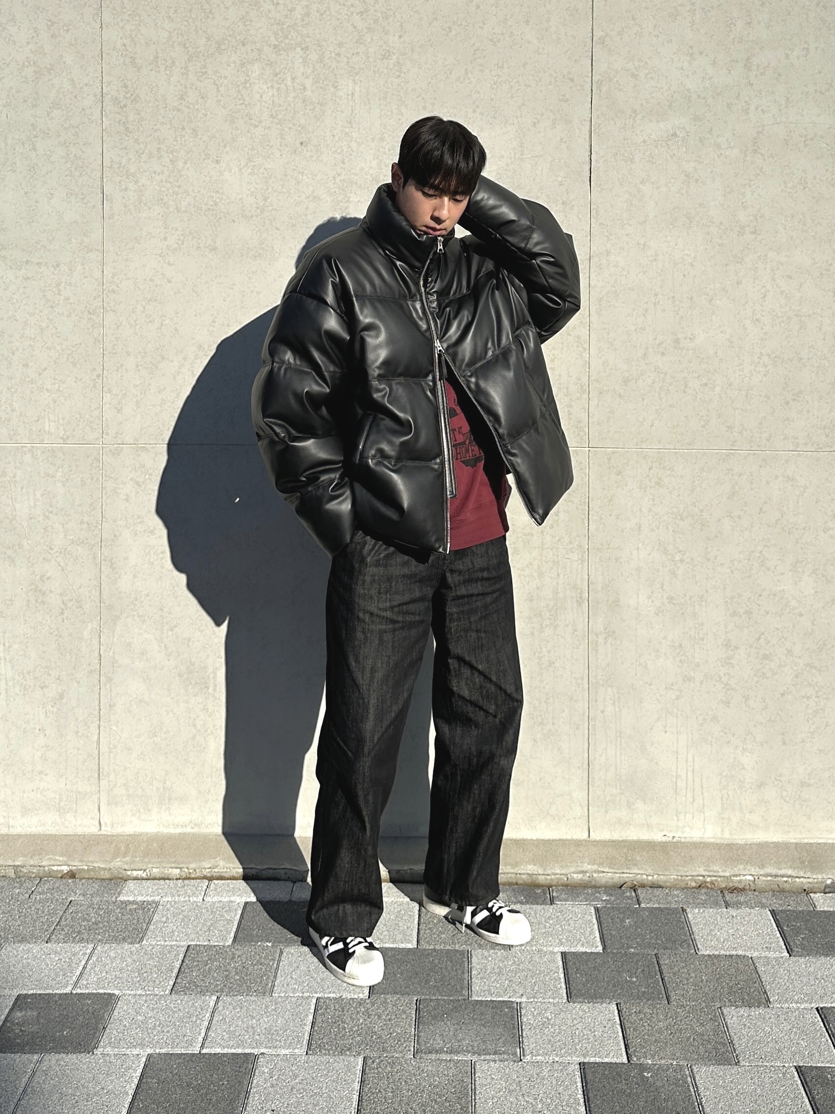 Adidas Superstar 82 FI Core Black 착용 스타일 - 4