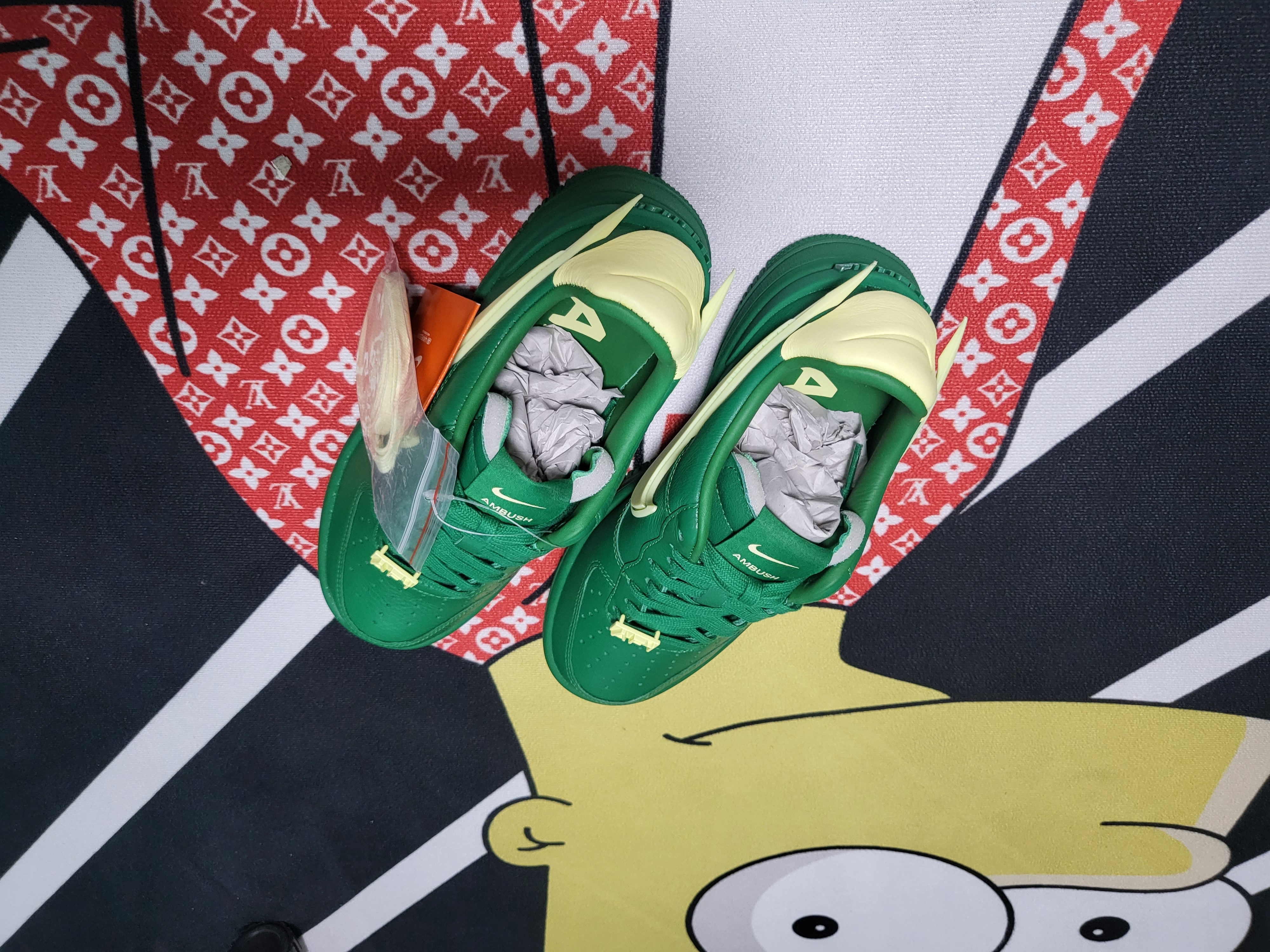 Nike x Ambush Air Force 1 Low SP Pine Green and Citron 착용 스타일 - 2