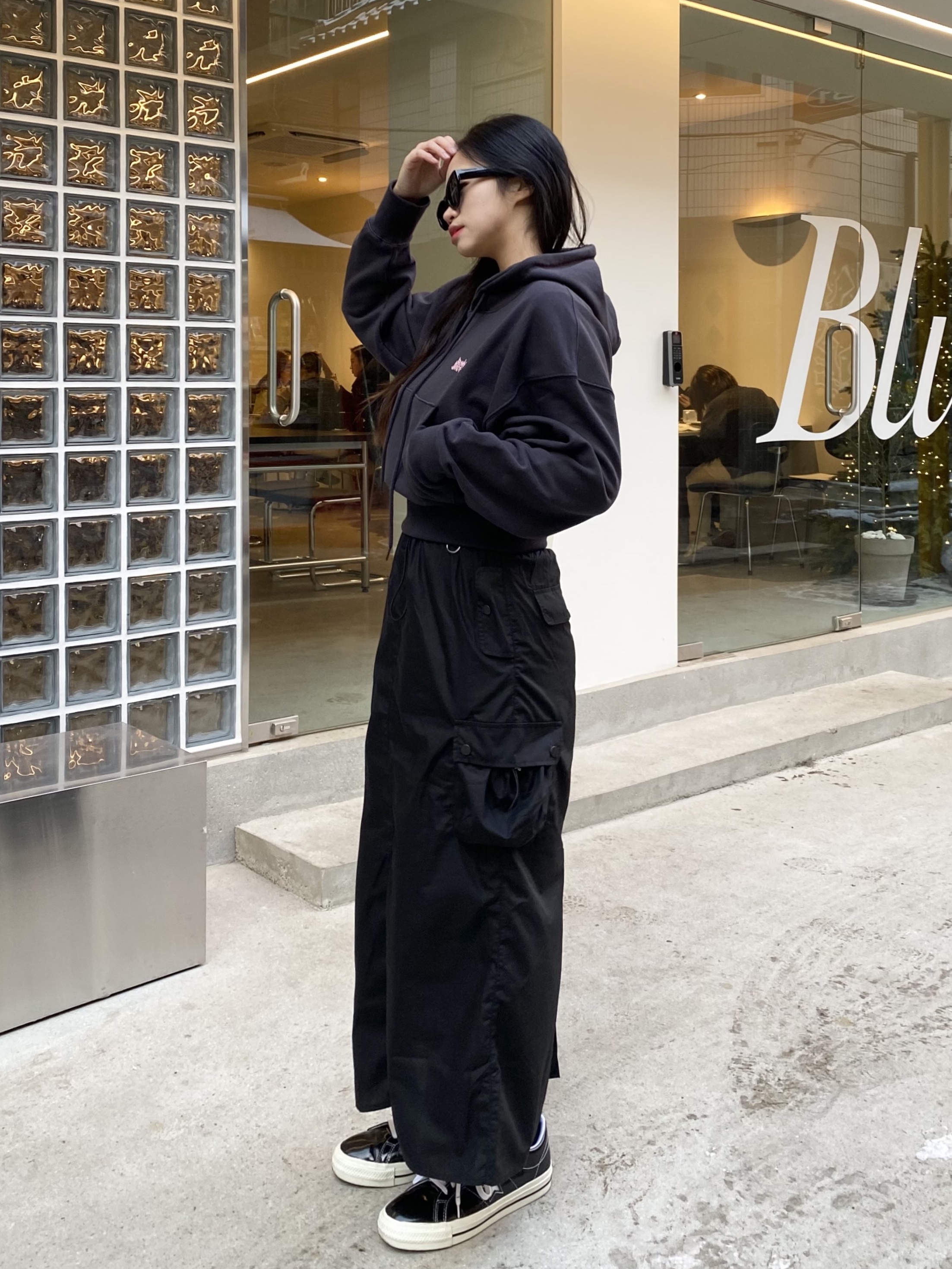 Converse One Star Ox Black 착용 스타일 - 2