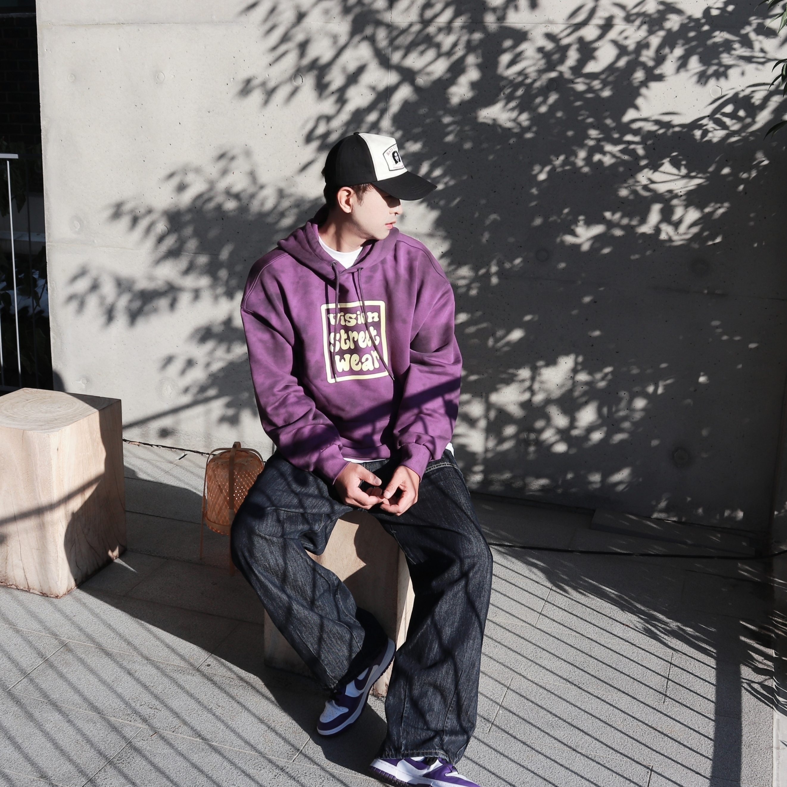 Nike Dunk Low Retro Championship Court Purple 착용 스타일 - 4