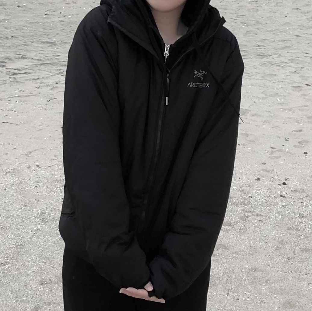 Arc'teryx Atom AR Hoody Black, Nike Air Force 1 '07 Low White 착용 스타일 - 2