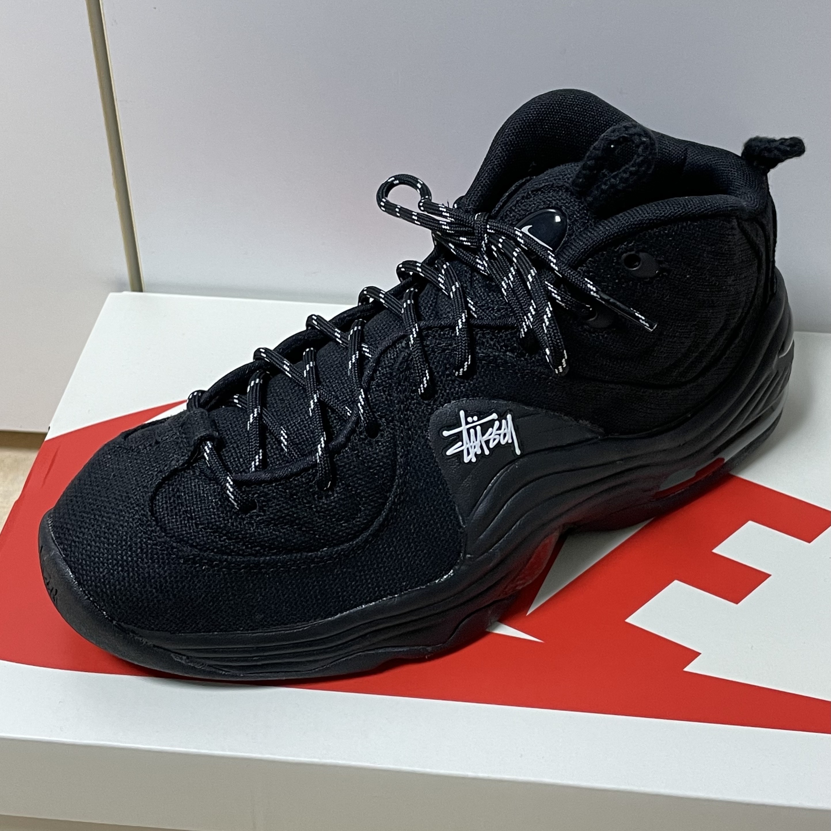 Nike x Stussy Air Penny II Black 착용 스타일 - 1