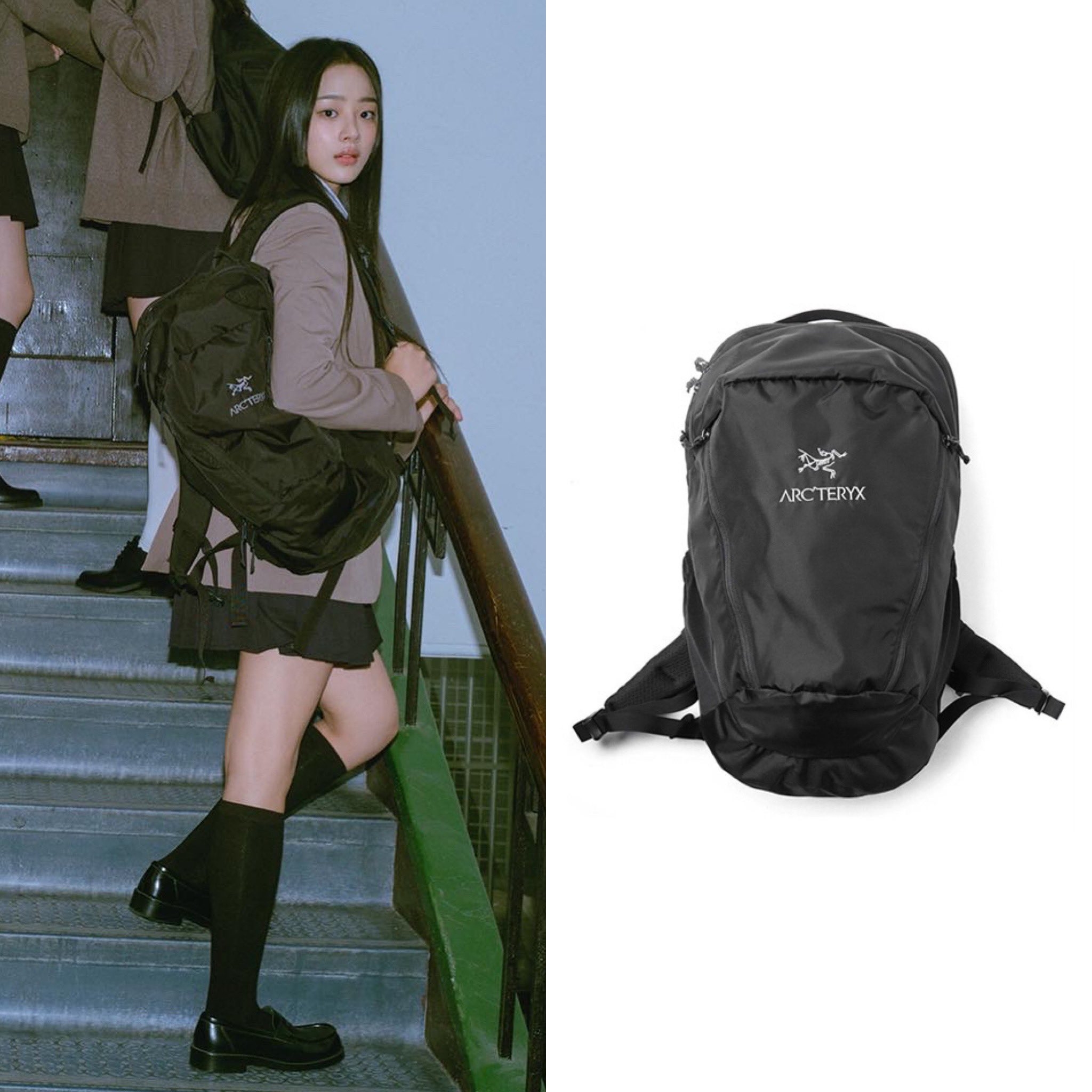 Arc'teryx Mantis 26 Backpack Black 착용 스타일