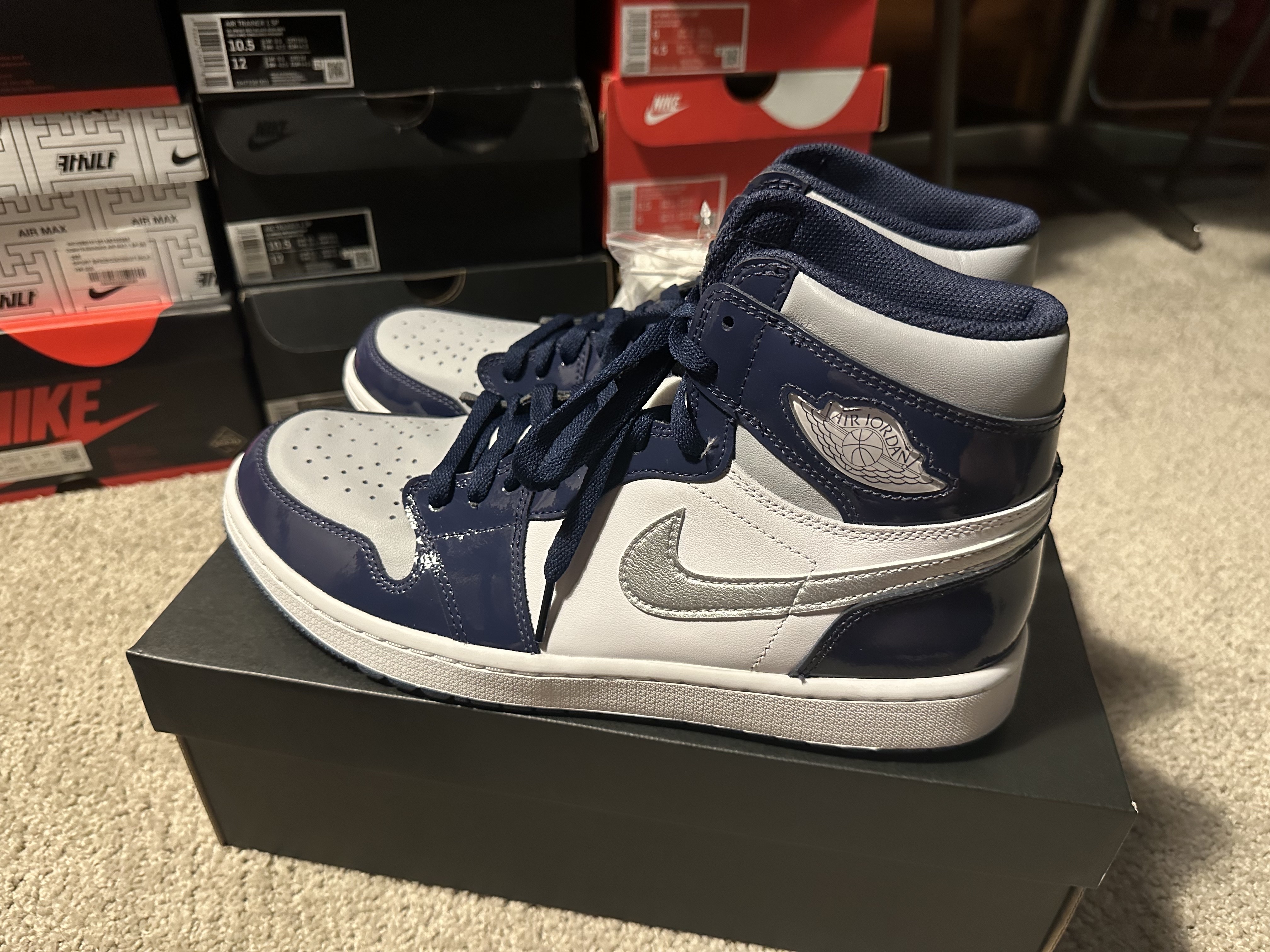 Jordan 1 High Golf Midnight Navy 착용 스타일 - 1