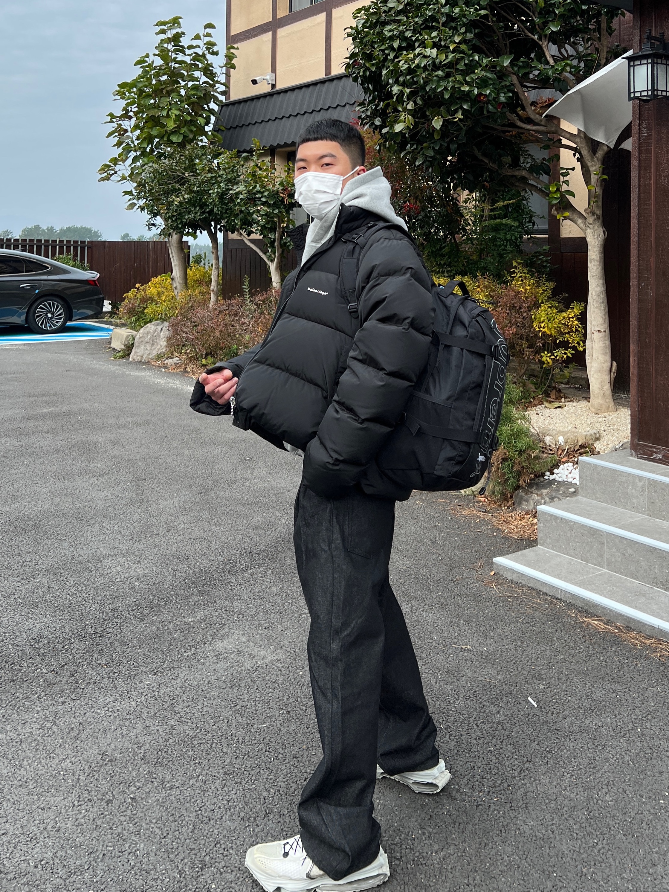 Nike x Matthew M Williams Zoom 004 Stone, Supreme Backpack Black - 18FW 착용 스타일
