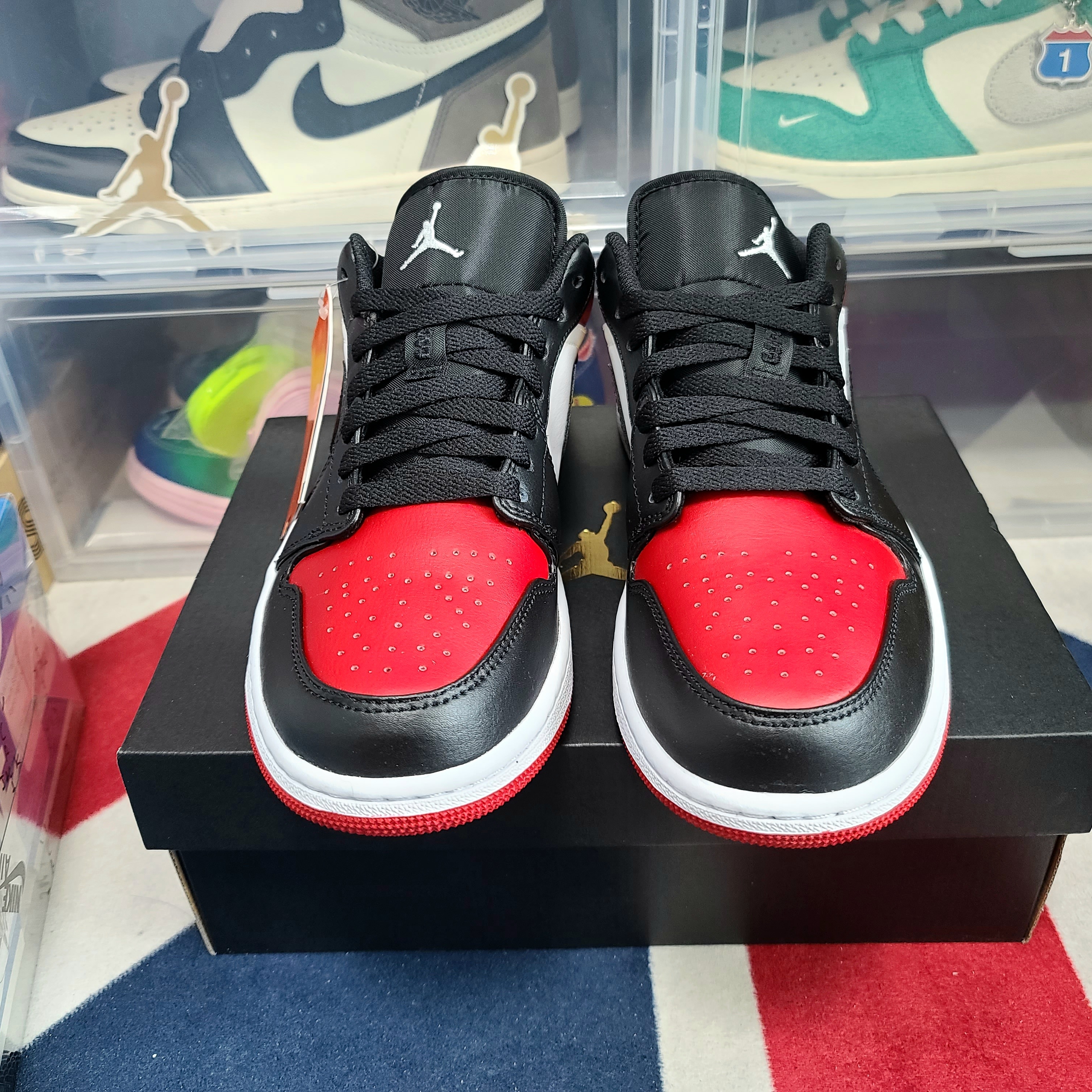 Jordan 1 Low Bred Toe 착용 스타일 - 1