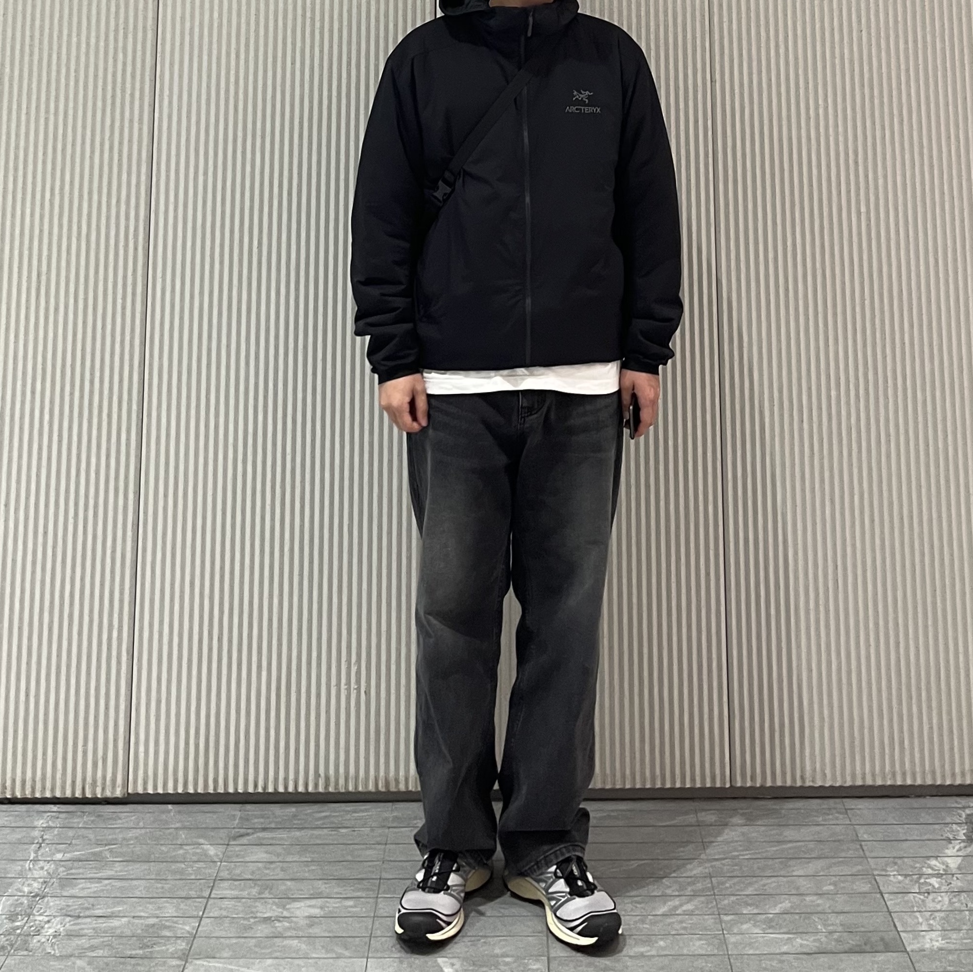 Salomon XT-6 Expanse Alloy Quiet Shade, Arc'teryx Atom LT Hoody Black 착용 스타일