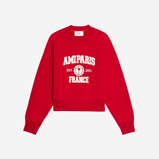 아미 파리 프랑스 스웨트셔츠 레드