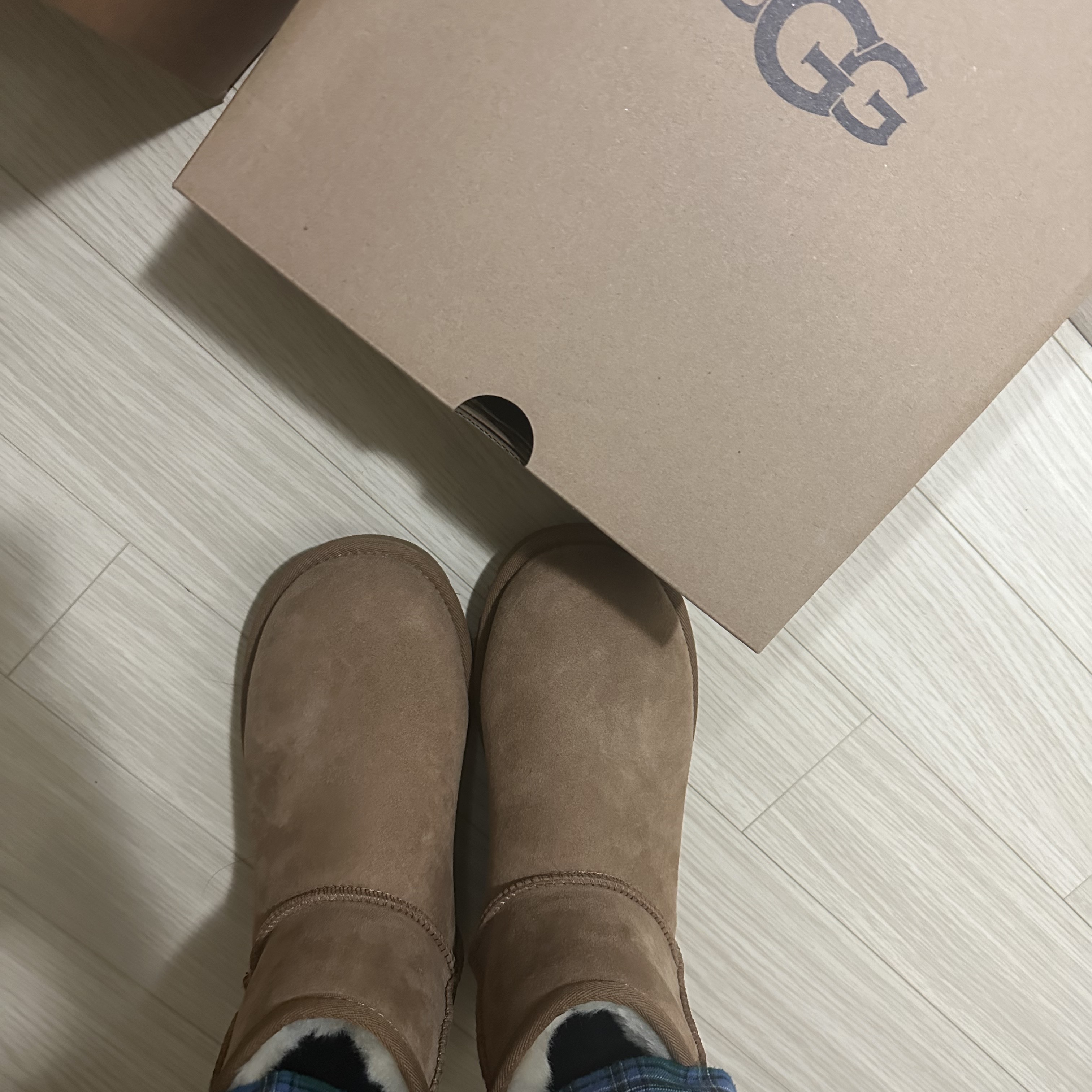 (W) UGG Classic Mini II Boots Chestnut 착용 스타일