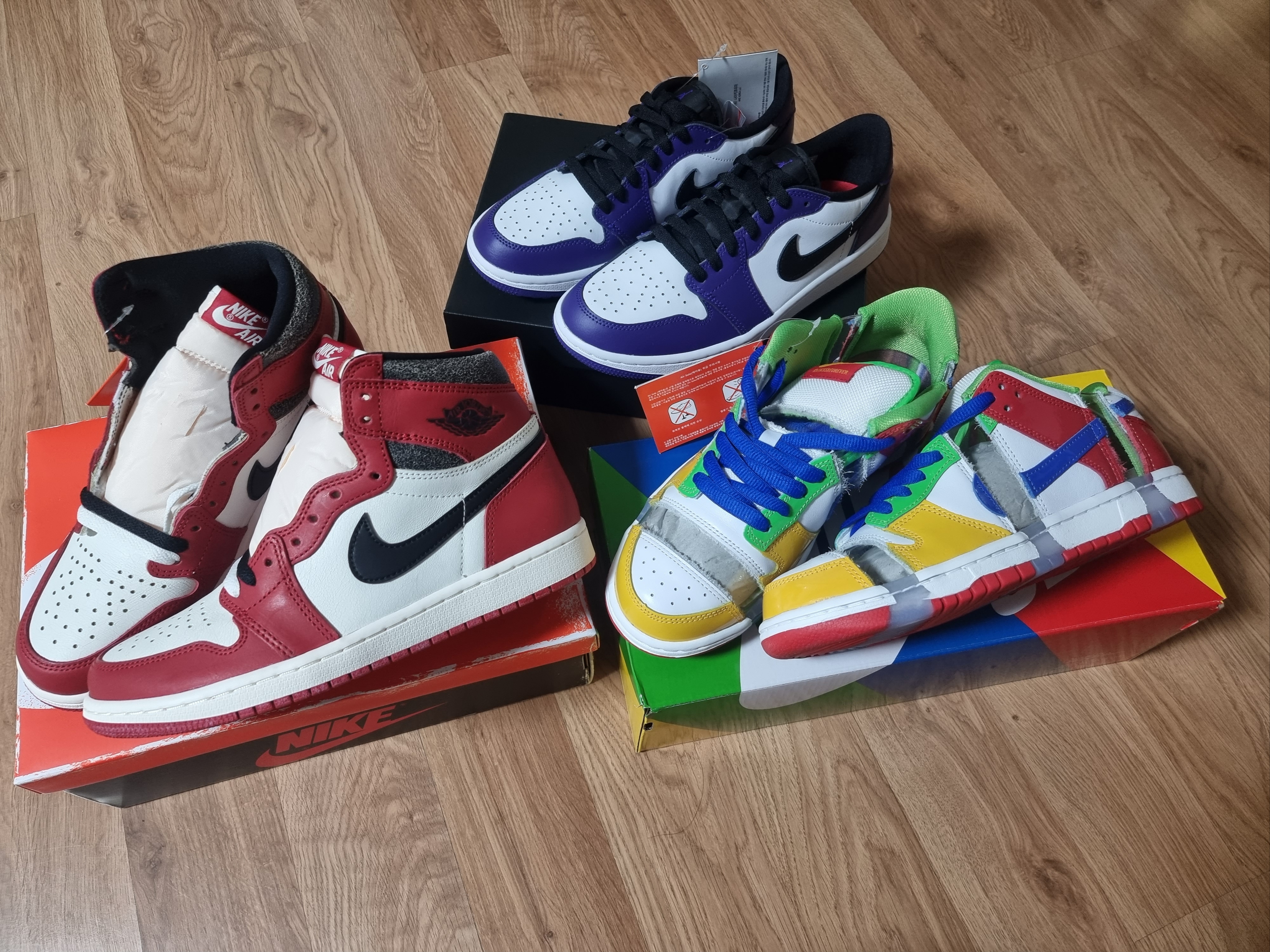Jordan 1 Low Golf Court Purple, Jordan 1 Retro High OG Chicago 2022 착용 스타일 - 2