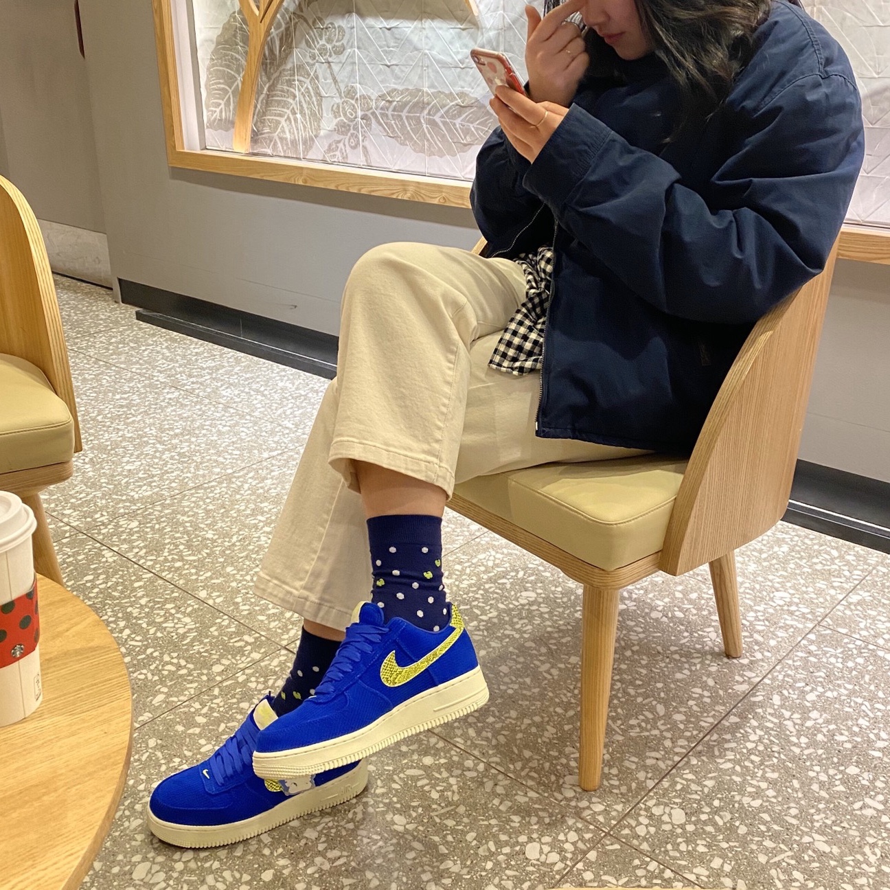 (W) Nike x Olivia Kim Air Force 1 Low No Cover 착용 스타일 - 2