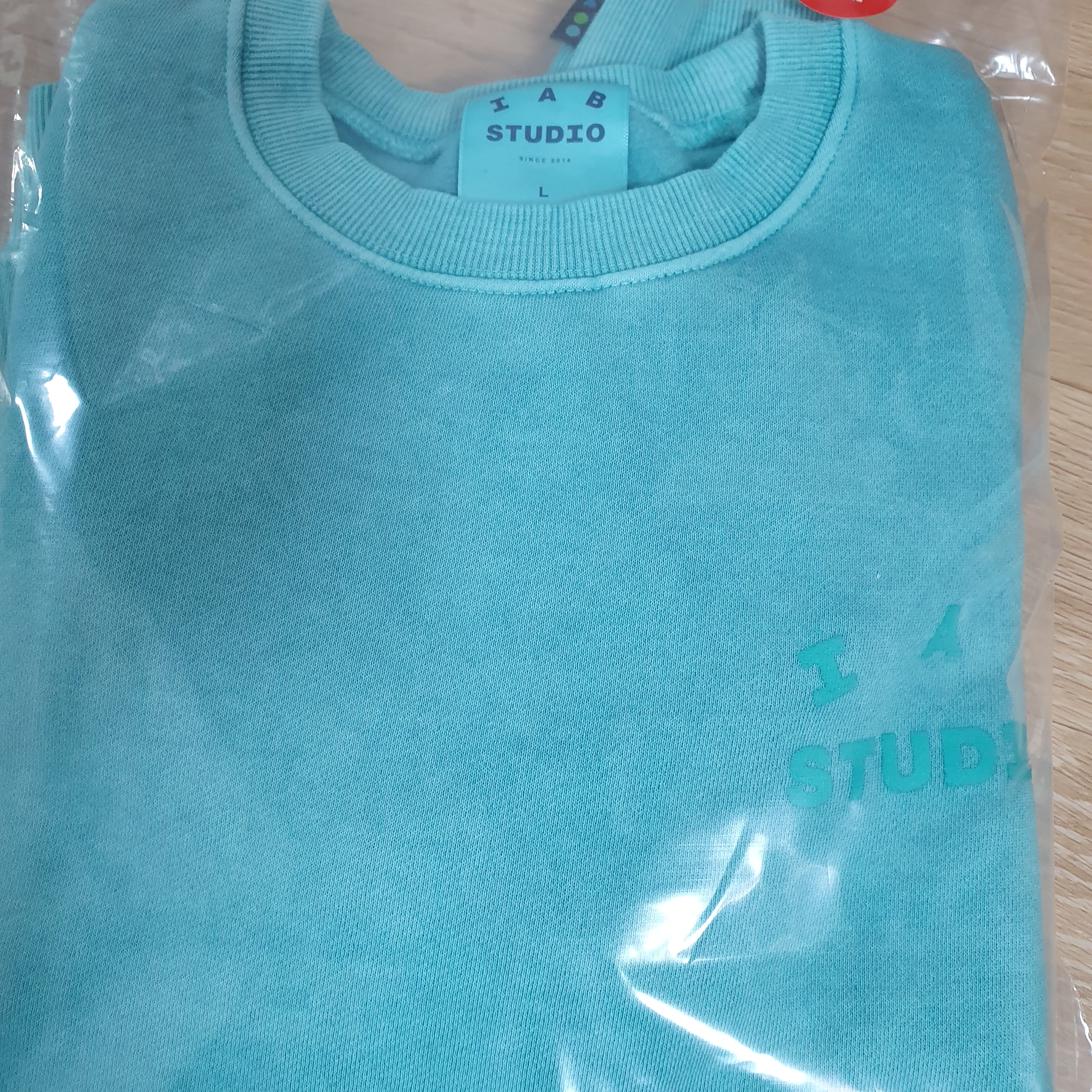 IAB Studio Pigment Sweatshirt & Mini Bag Jade 착용 스타일