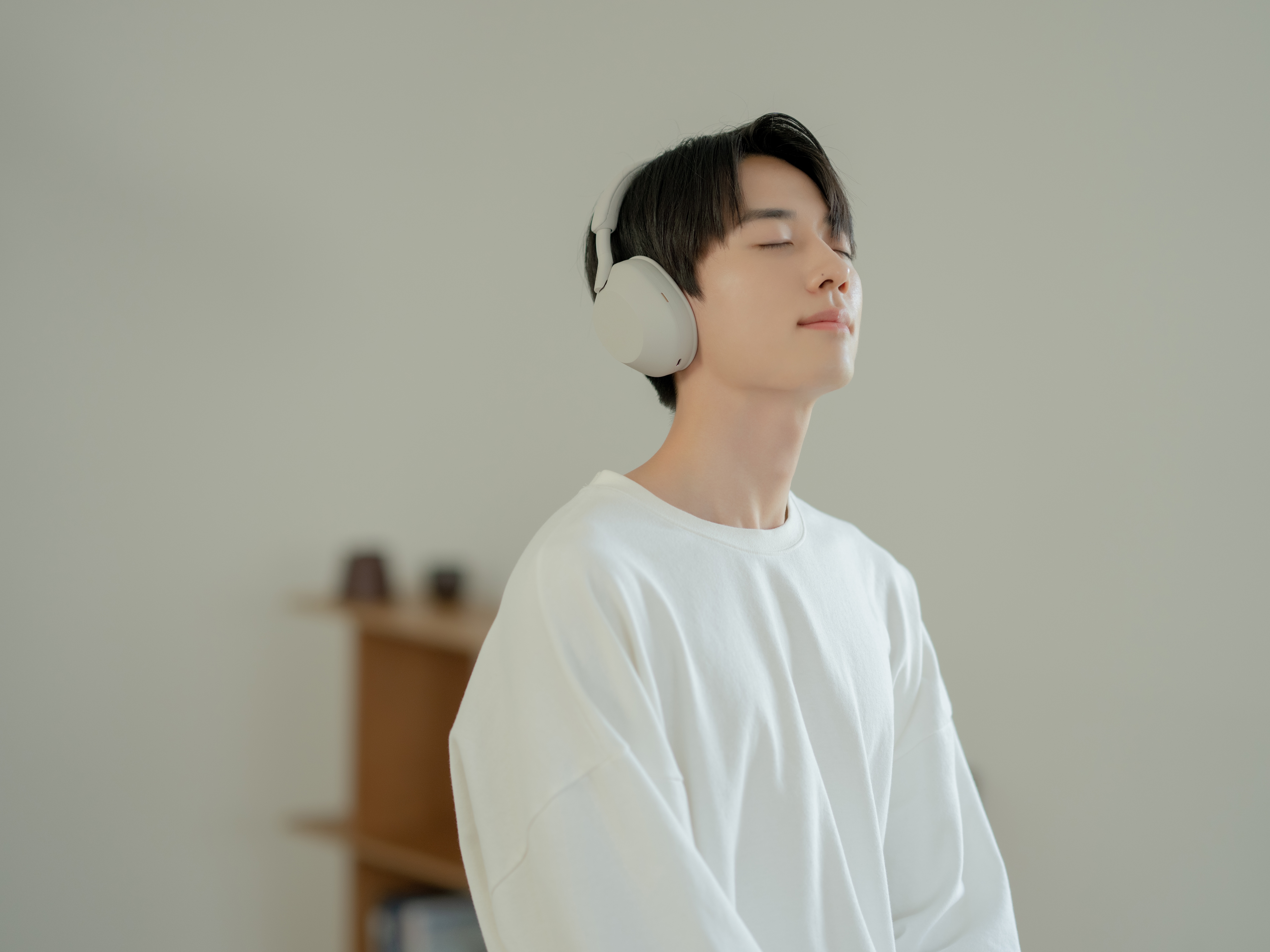 Sony WH-1000XM5 Silver (Sony Korea Ver.) 착용 스타일