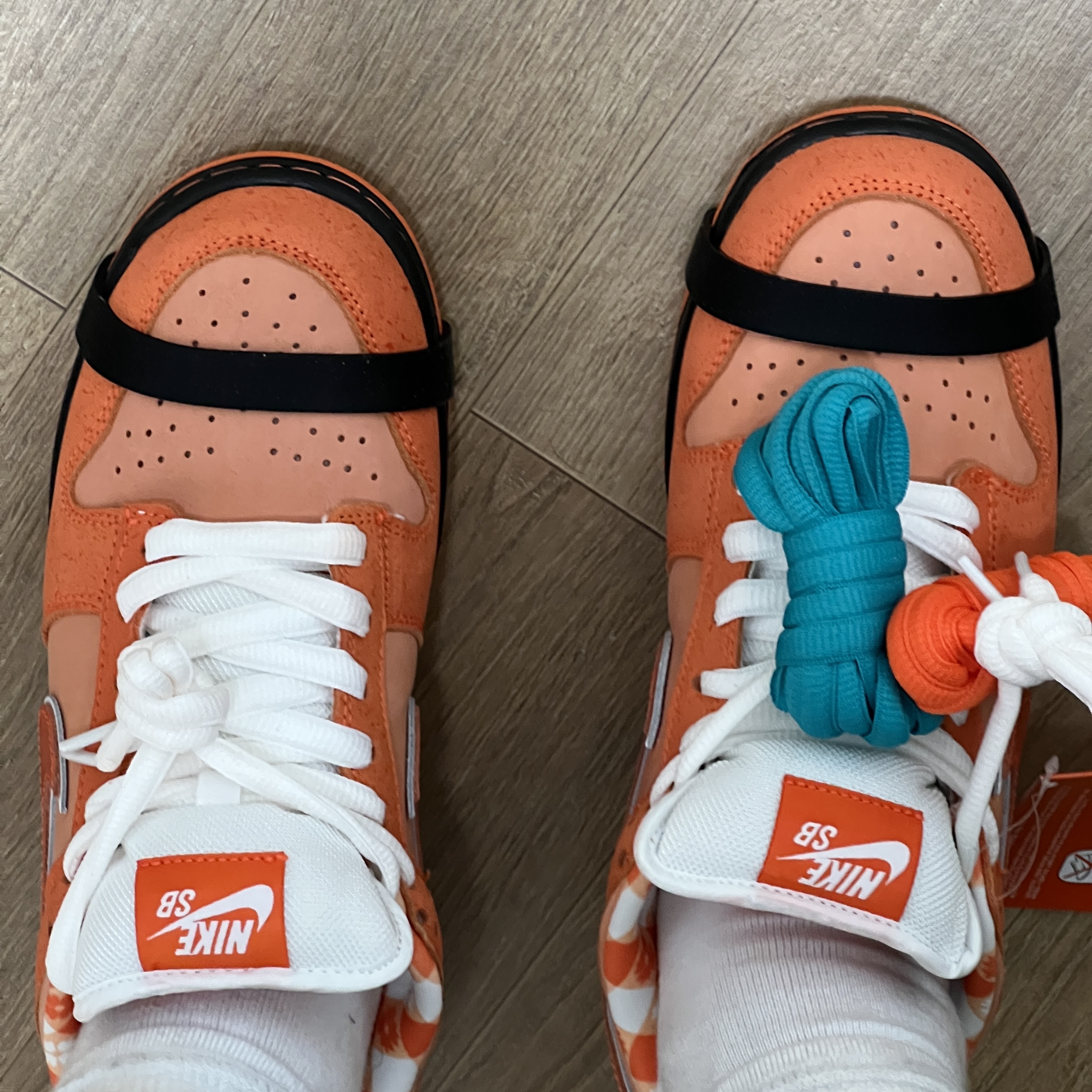 Nike x Concepts SB Dunk Low Orange Lobster (Regular Box) 착용 스타일 - 1