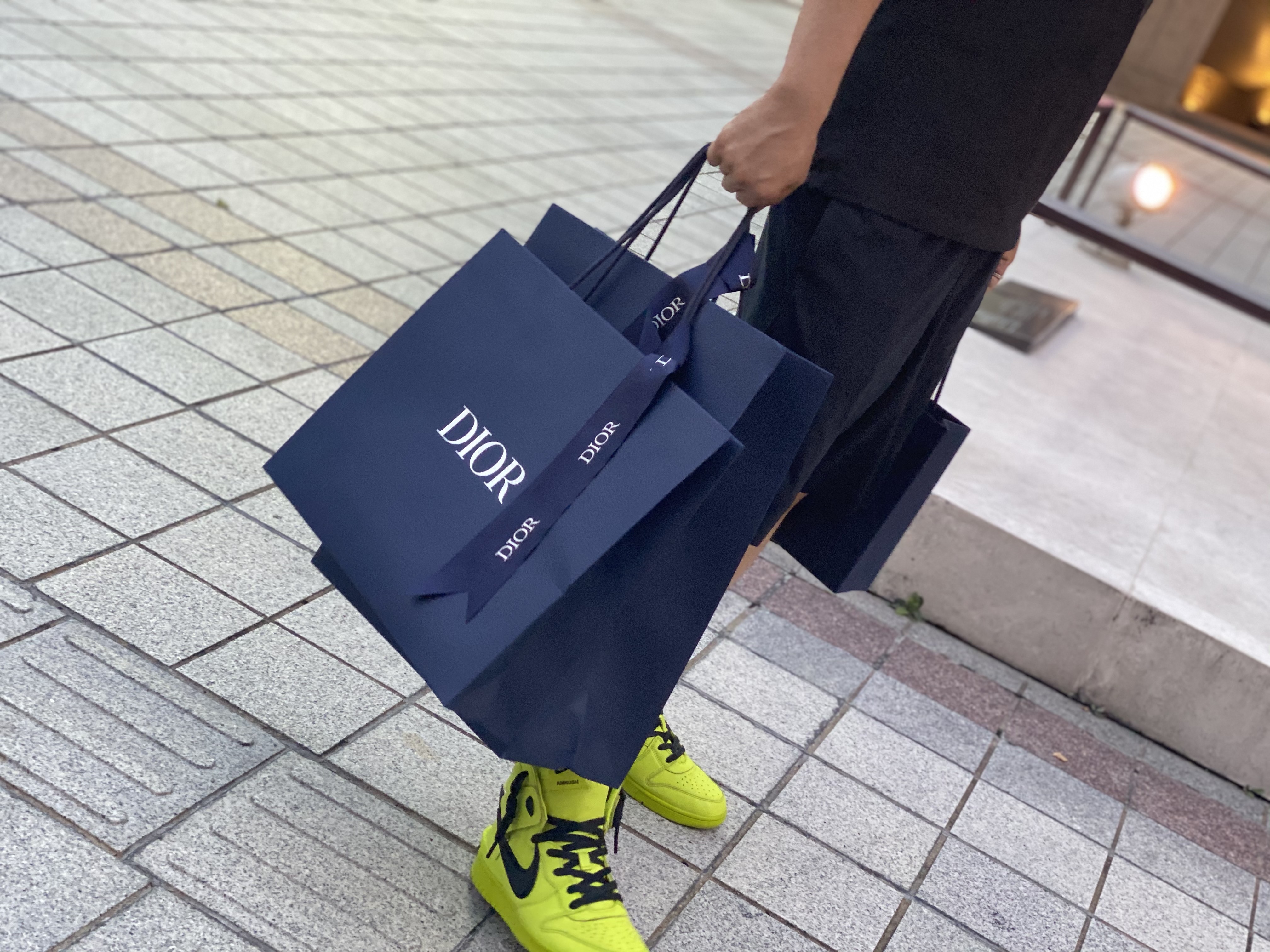 Nike x Ambush Dunk High Flash Lime 착용 스타일