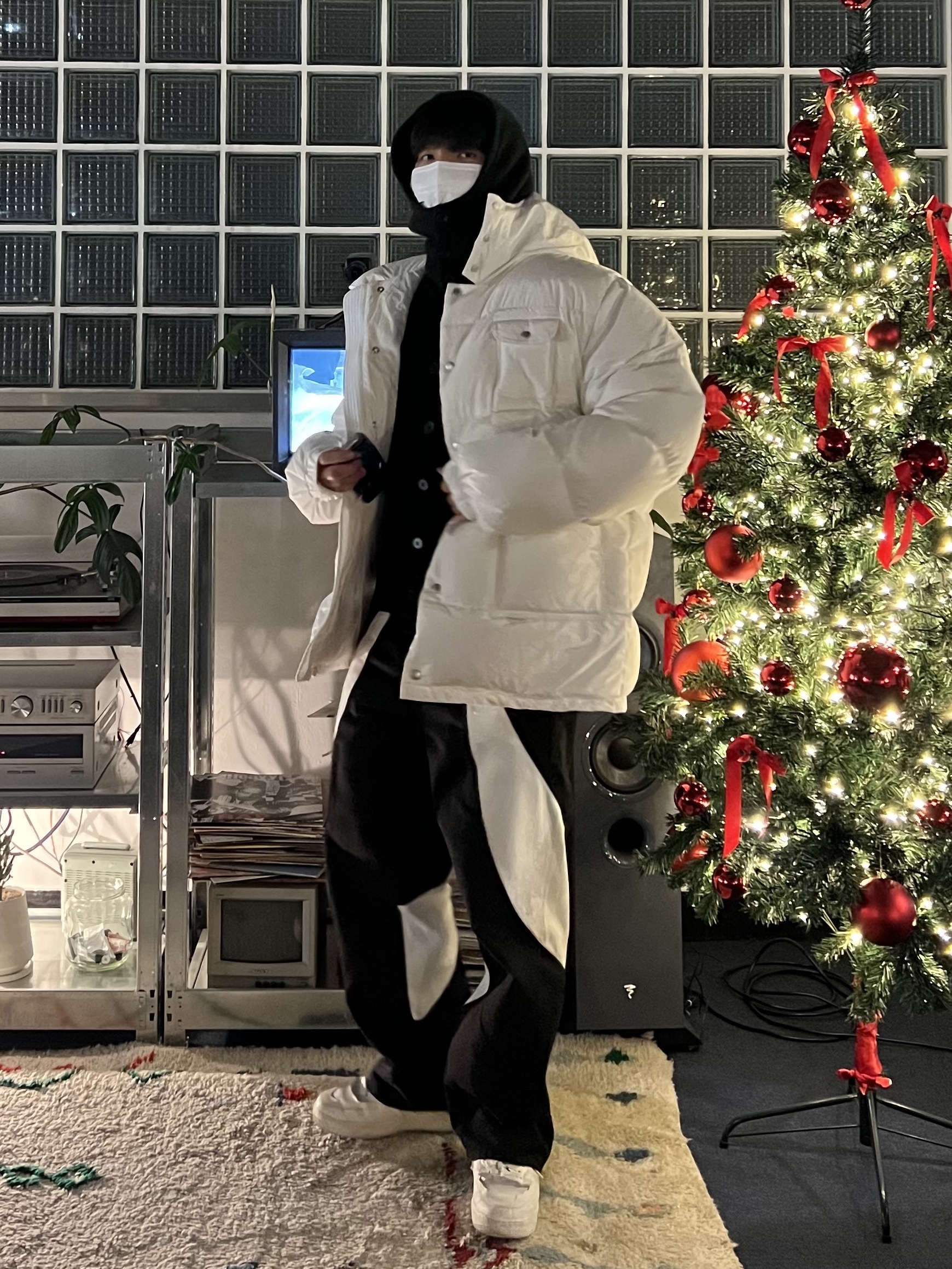 Nike x Comme des Garcons Homme Plus Air Force Mid White 착용 스타일