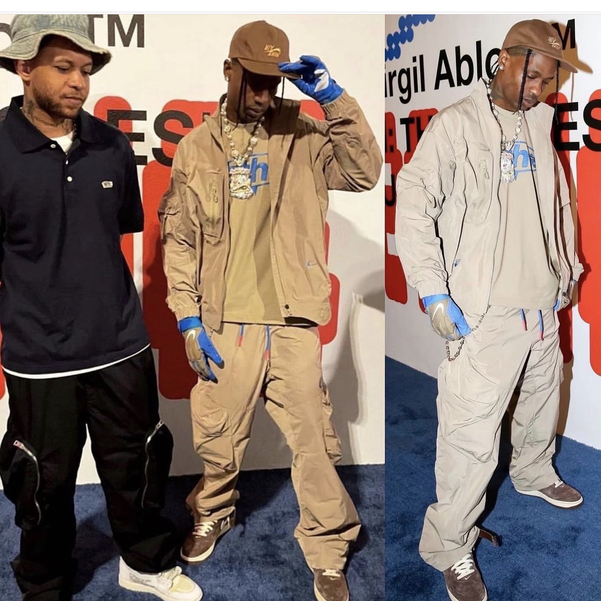 Nike x Off-White NRG Track Suit Khaki - Asia 착용 스타일