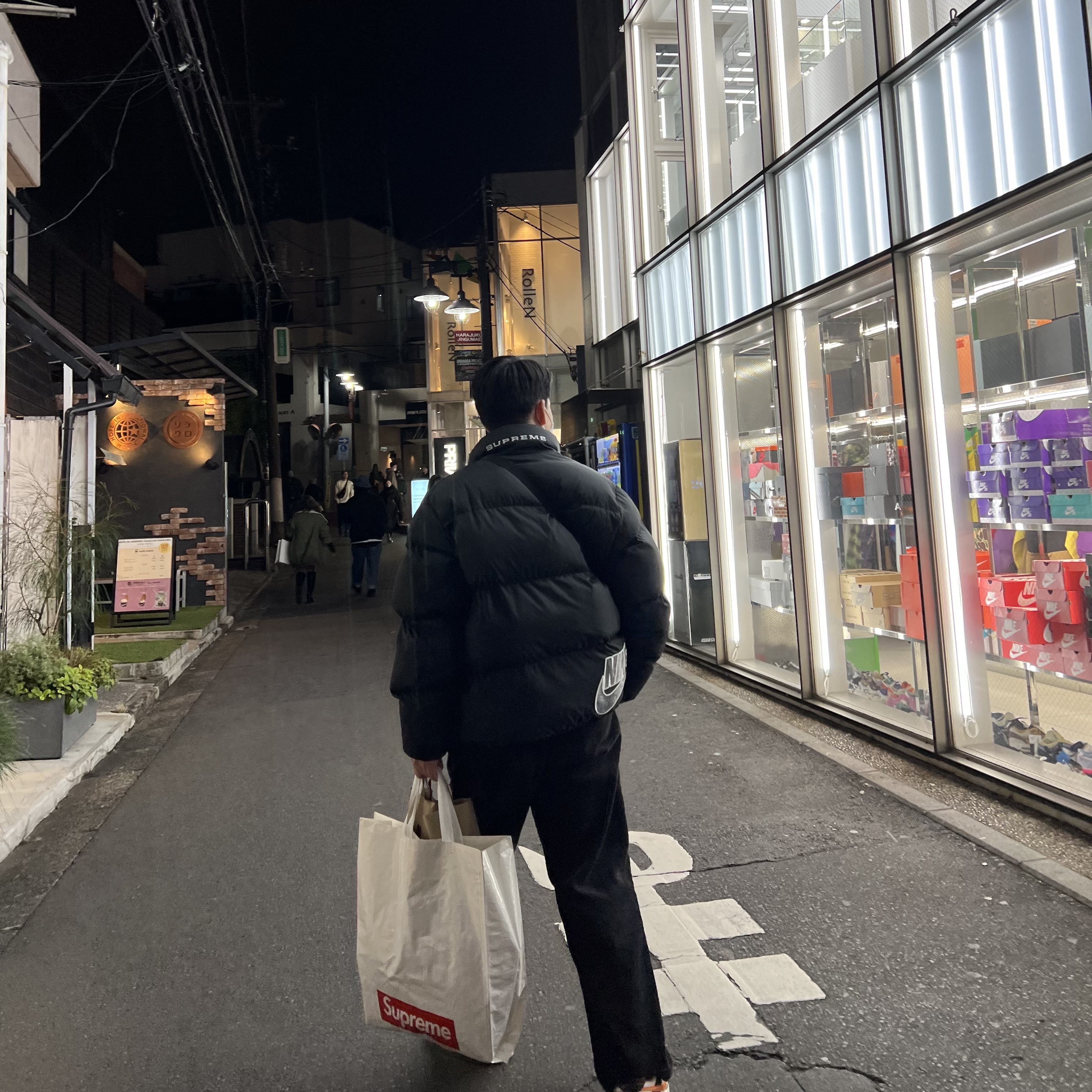 Supreme x Nike Reversible Puffy Jacket Black - 21SS 착용 스타일