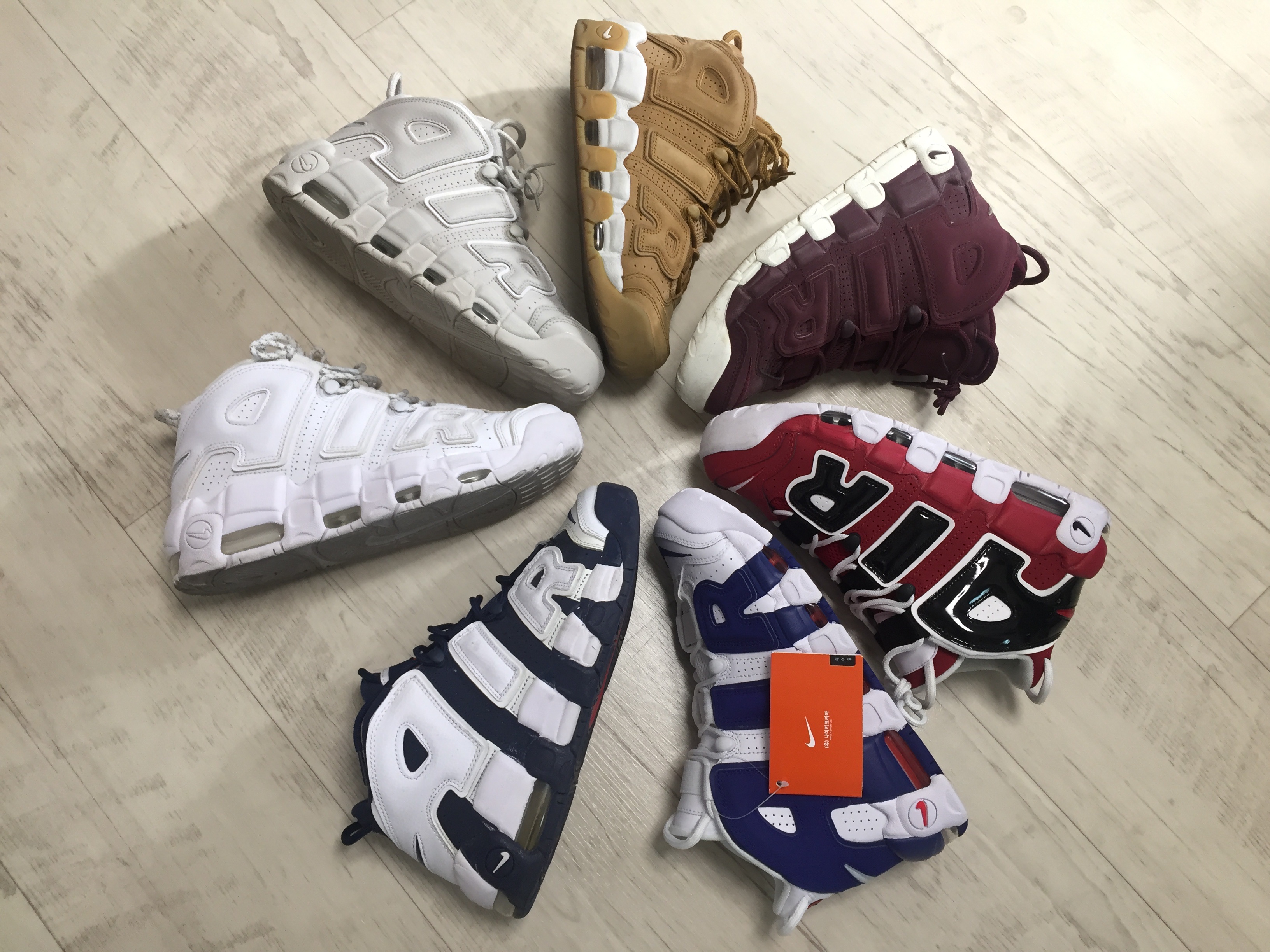 Nike Air More Uptempo 96 Bulls 2017, Nike Air More Uptempo Olympic 2016 착용 스타일