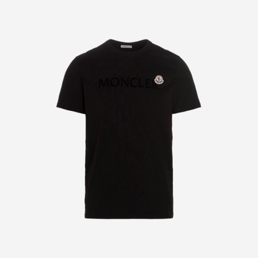 몽클레르 로고 티셔츠 블랙 - 22FW