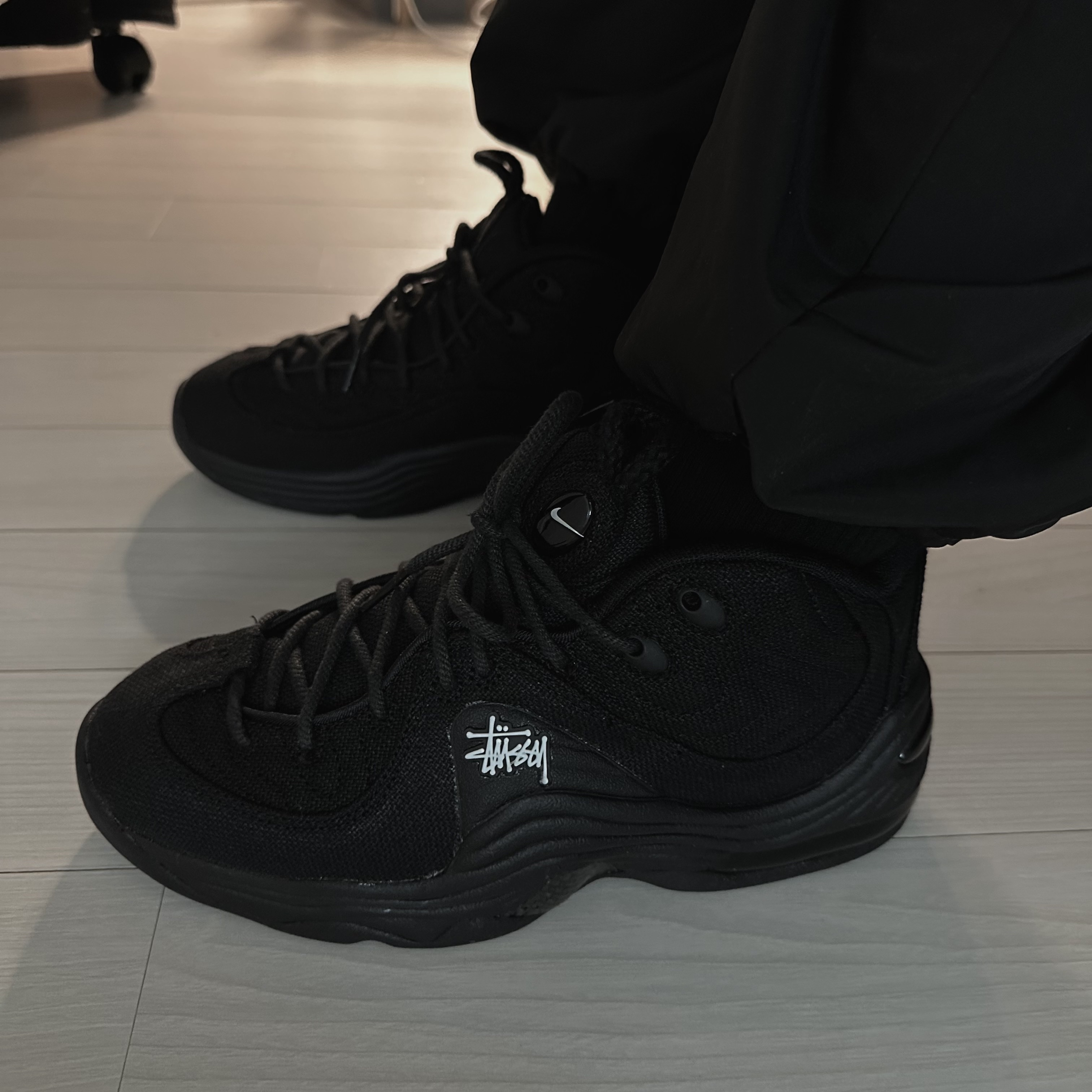 Nike x Stussy Air Penny II Black 착용 스타일 - 2