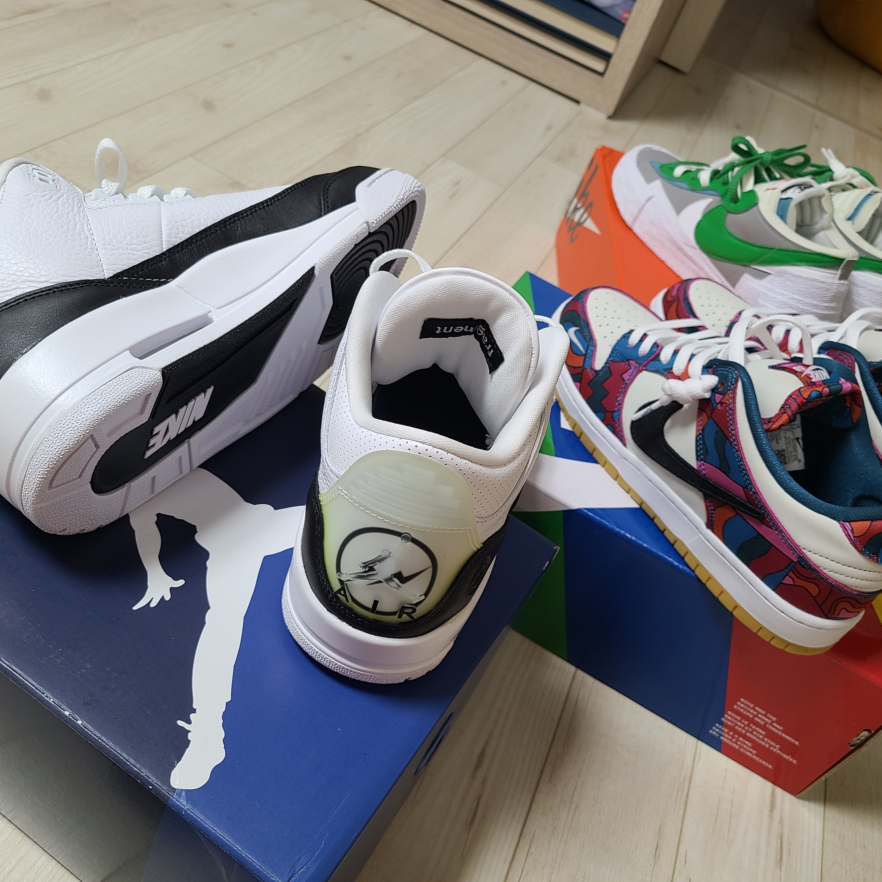 Jordan 3 x Fragment Retro SP White Black 착용 스타일 - 1