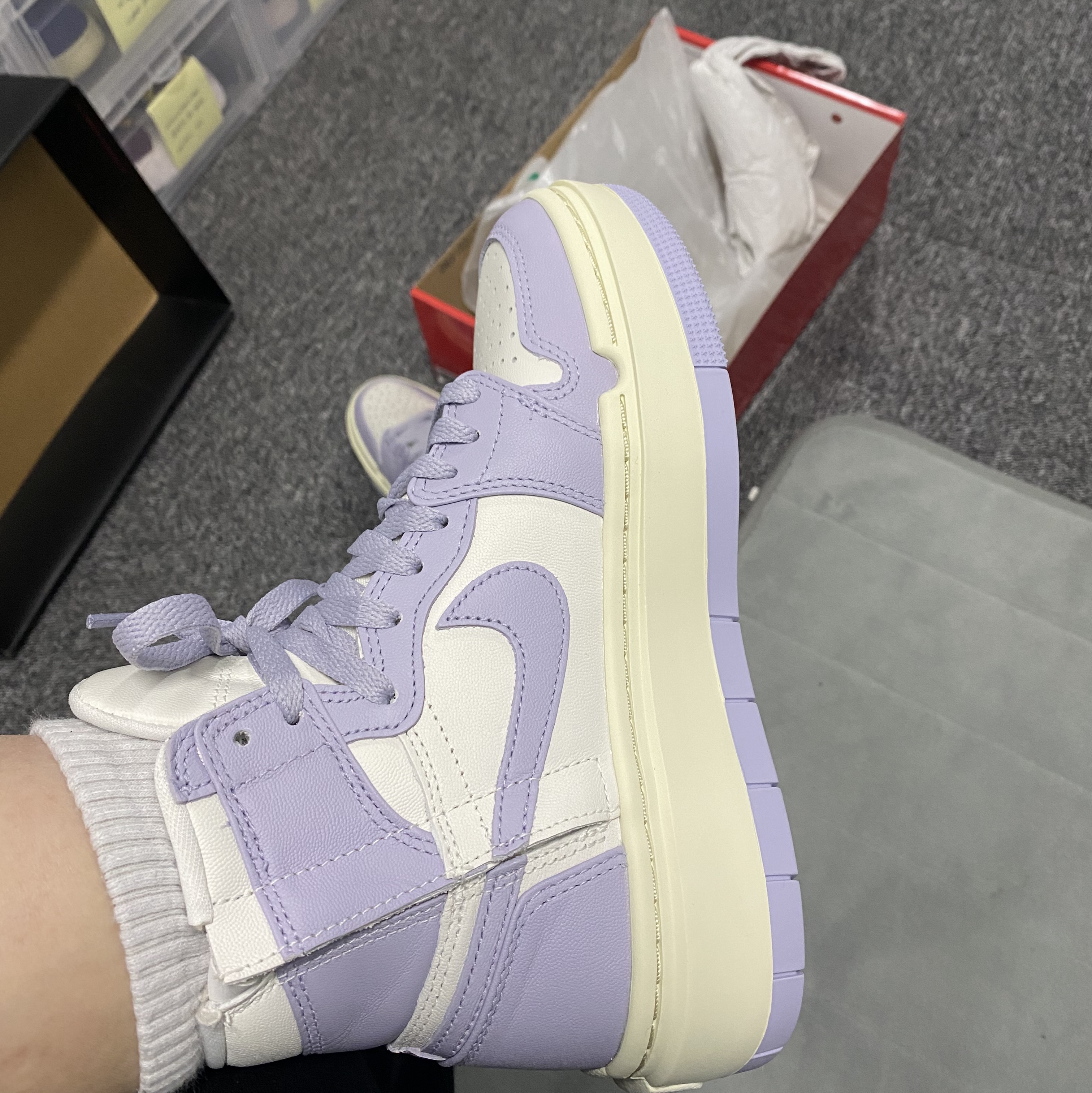 (W) Jordan 1 Elevate High Titanium 착용 스타일 - 2
