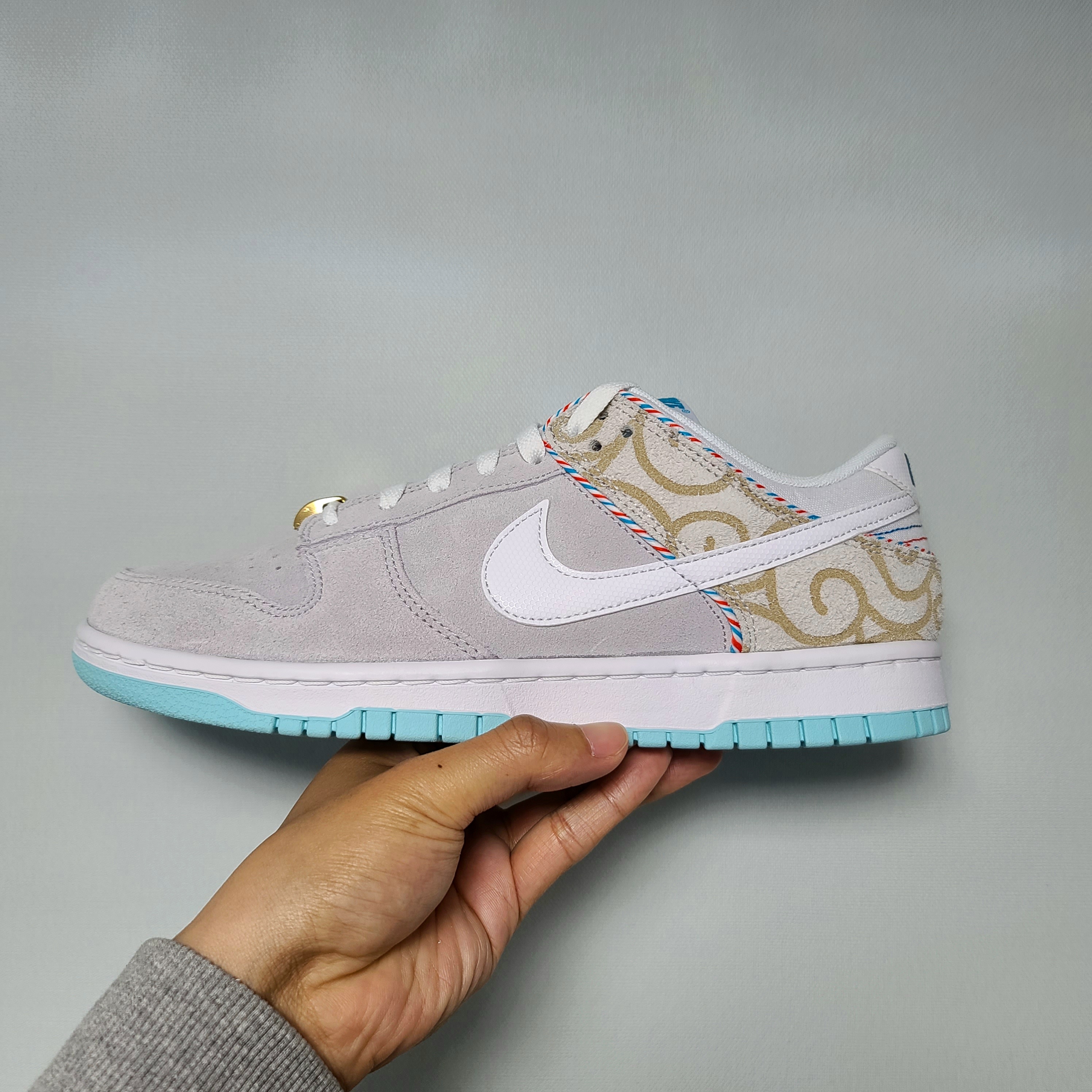 Nike Dunk Low Retro SE Barber Shop Grey 착용 스타일 - 2