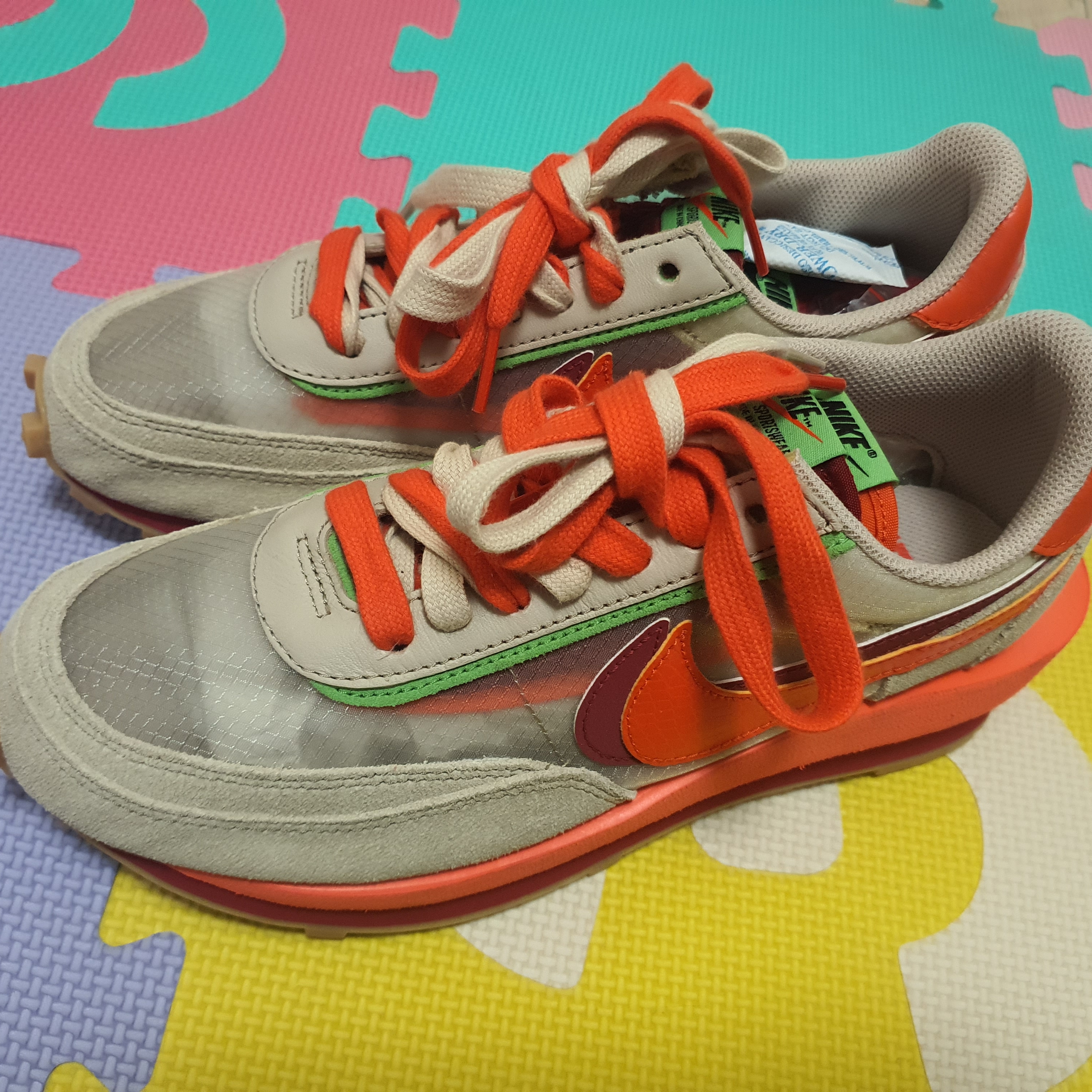 Nike x Sacai x Clot LDWaffle Orange Blaze 착용 스타일 - 1