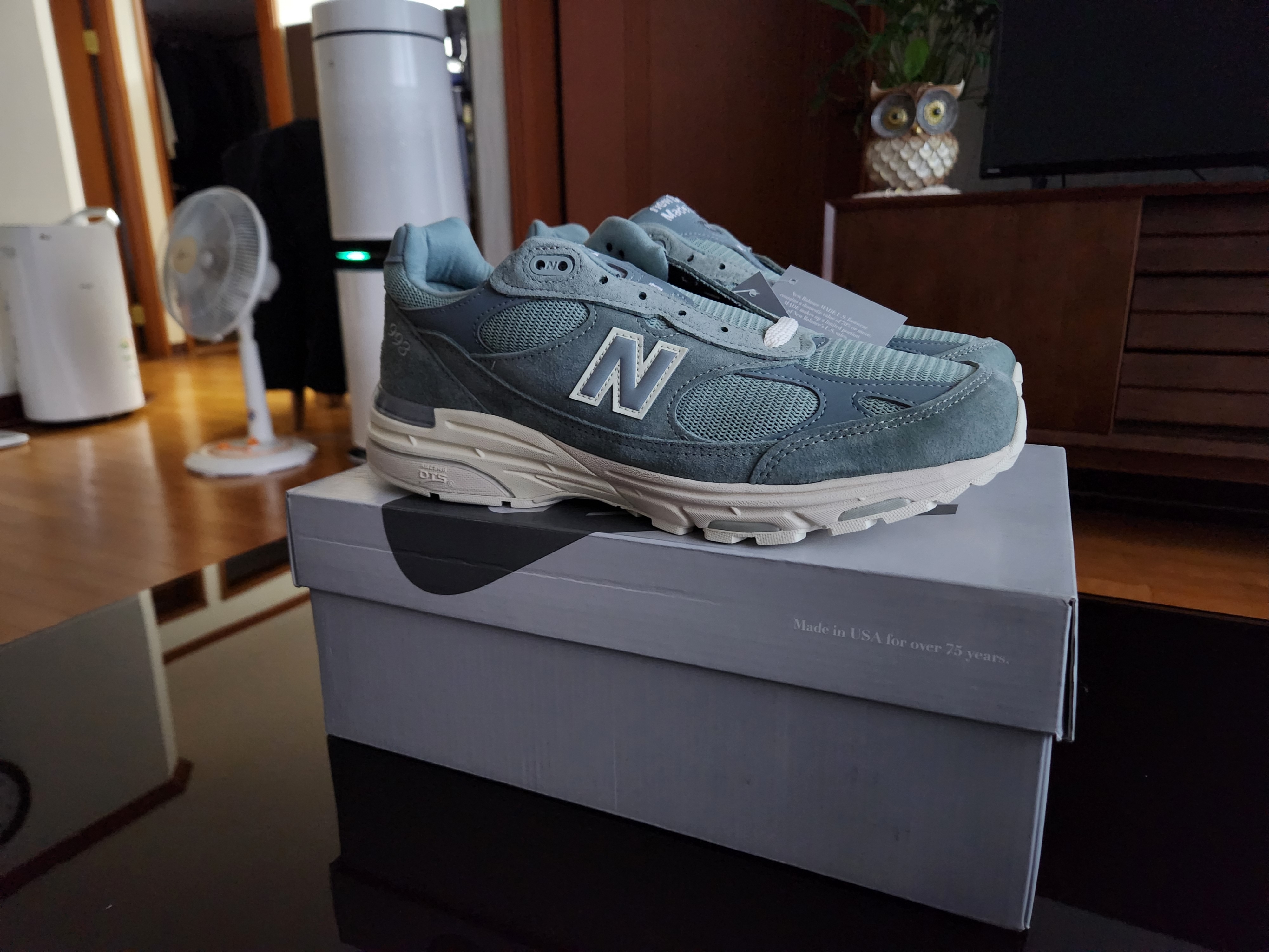 New Balance x Kith 993 Made in USA Slate Grey 착용 스타일