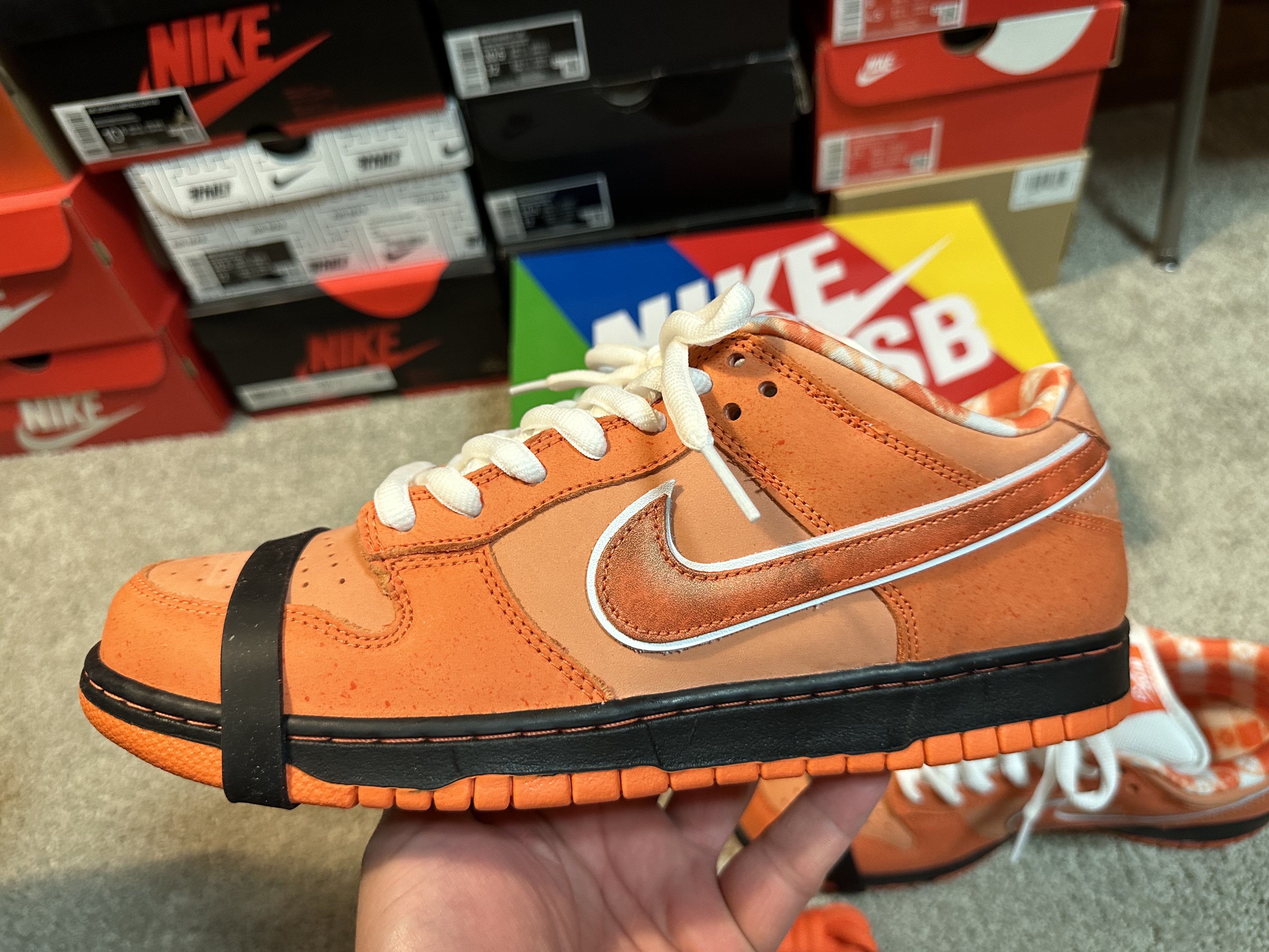 Nike x Concepts SB Dunk Low Orange Lobster (Regular Box) 착용 스타일 - 3