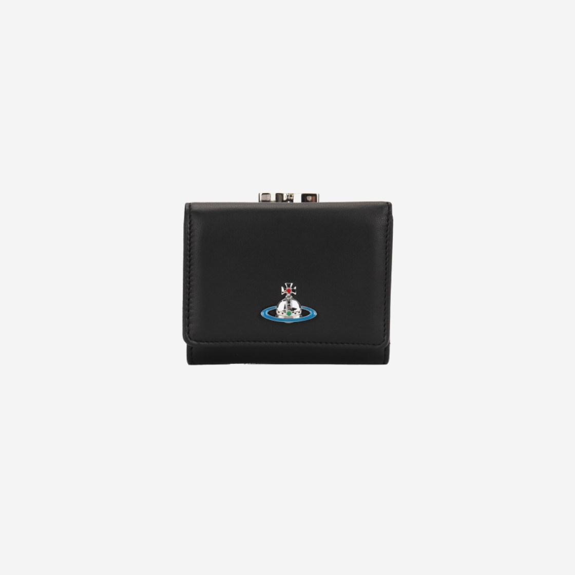 Vivienne Westwood Nappa Leather Small Frame Wallet Black 상세 이미지 1