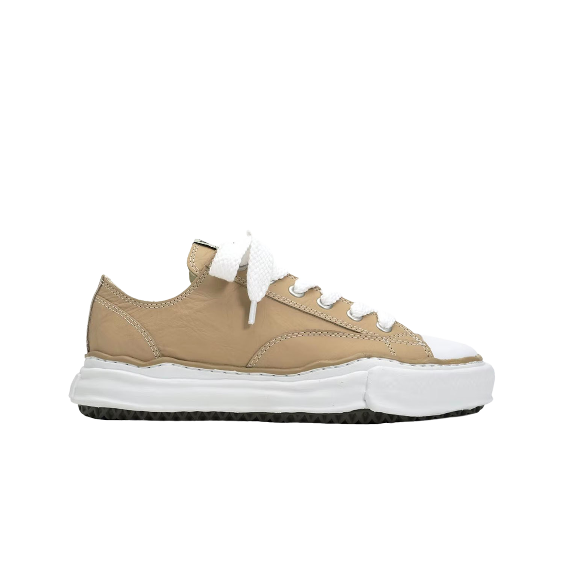 메종 미하라 야스히로 피터슨 OG 솔 PL 레더 로우탑 스니커즈 베이지(Maison Mihara Yasuhiro Peterson OG Sole PL Leather Low-top Sneakers Beige) - 1