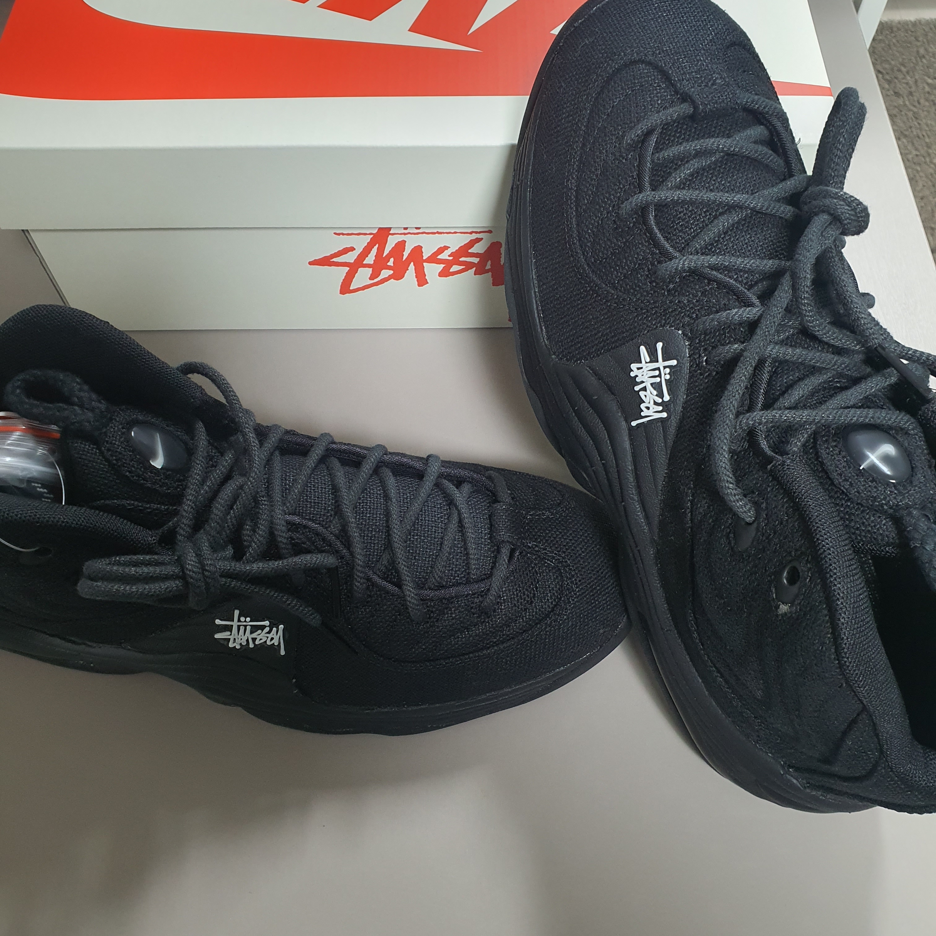 Nike x Stussy Air Penny II Black 착용 스타일 - 5
