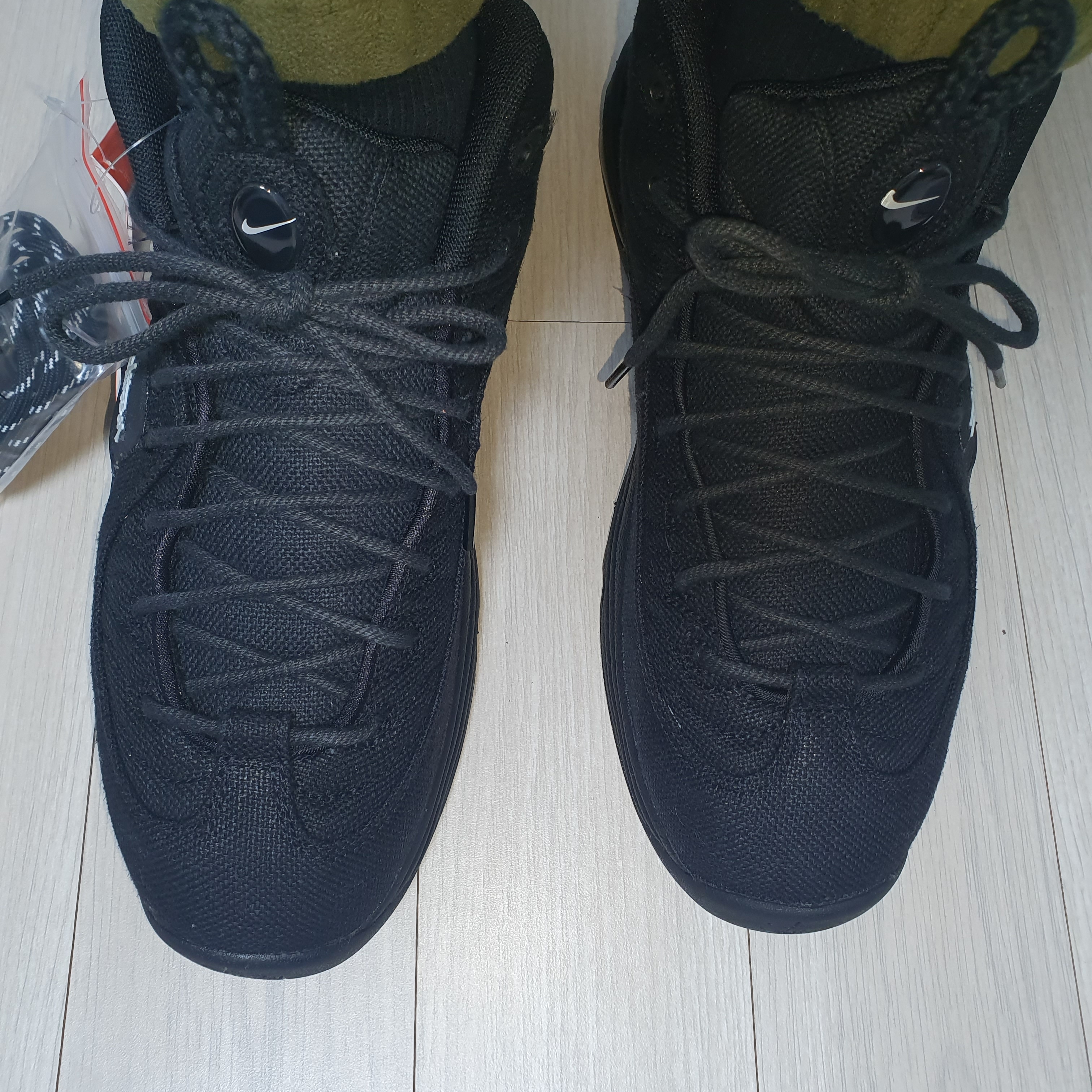 Nike x Stussy Air Penny II Black 착용 스타일 - 1