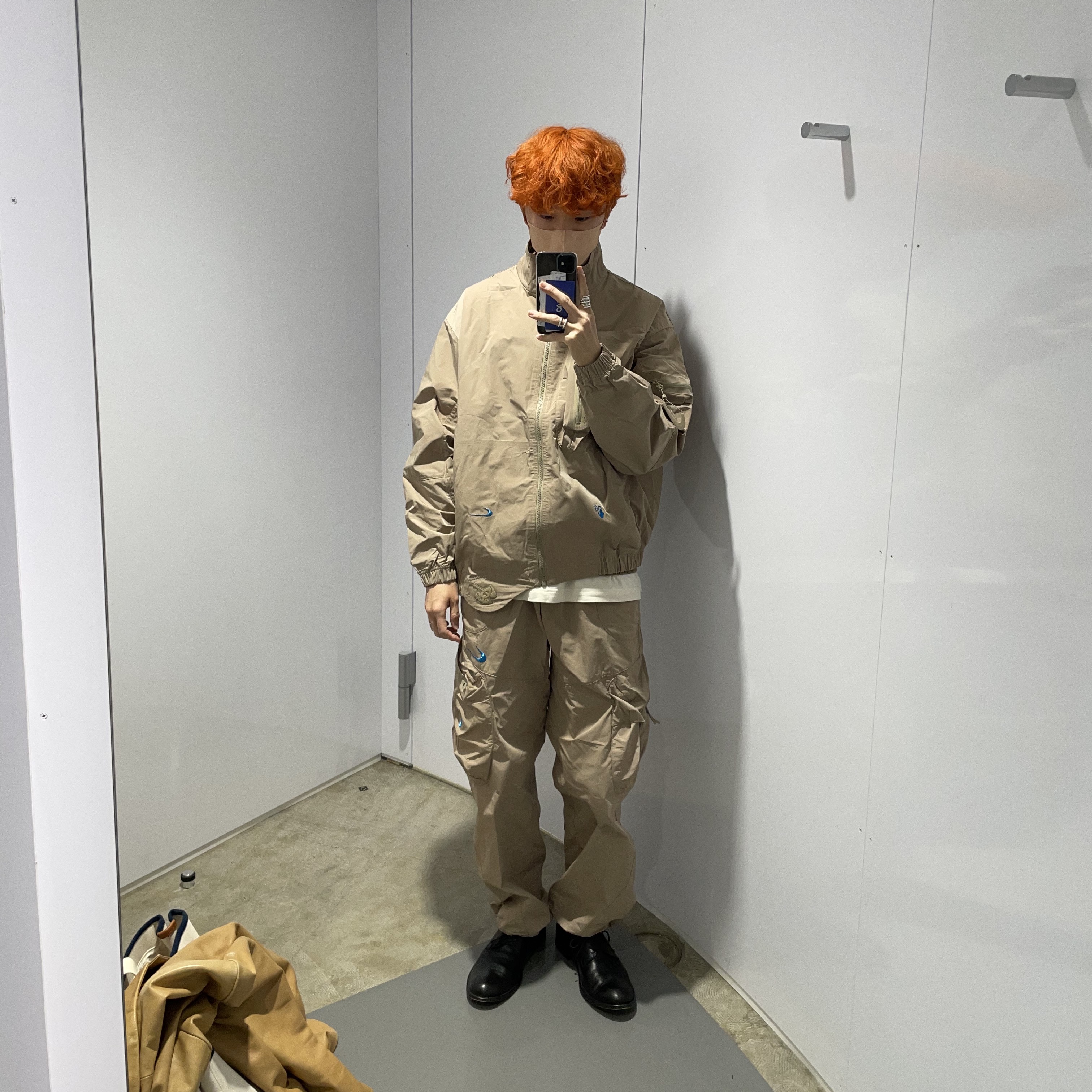 Nike x Off-White NRG Track Suit Khaki - Asia 착용 스타일 - 4