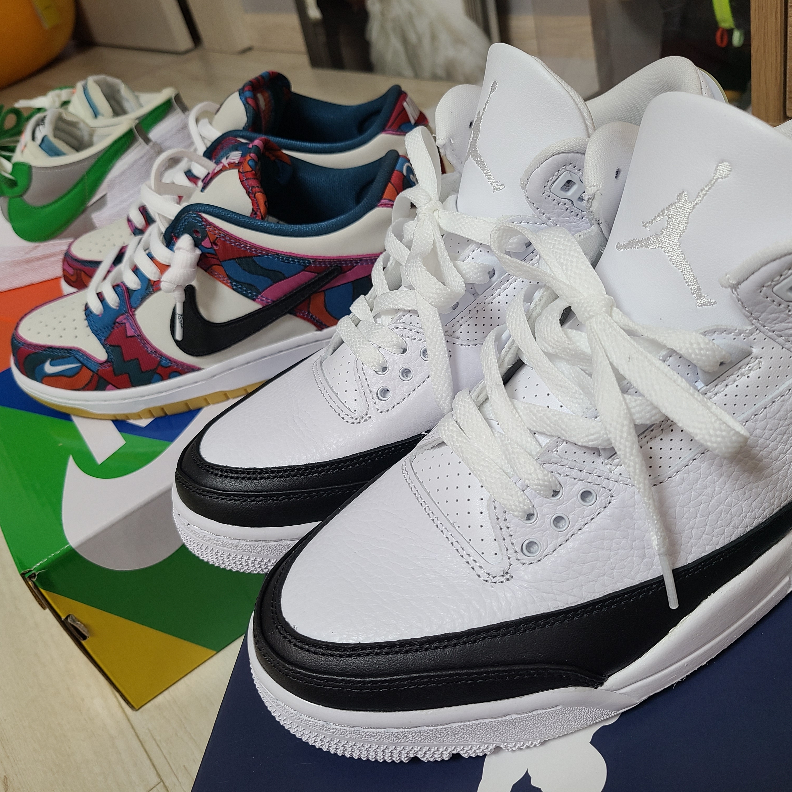 Jordan 3 x Fragment Retro SP White Black 착용 스타일 - 2