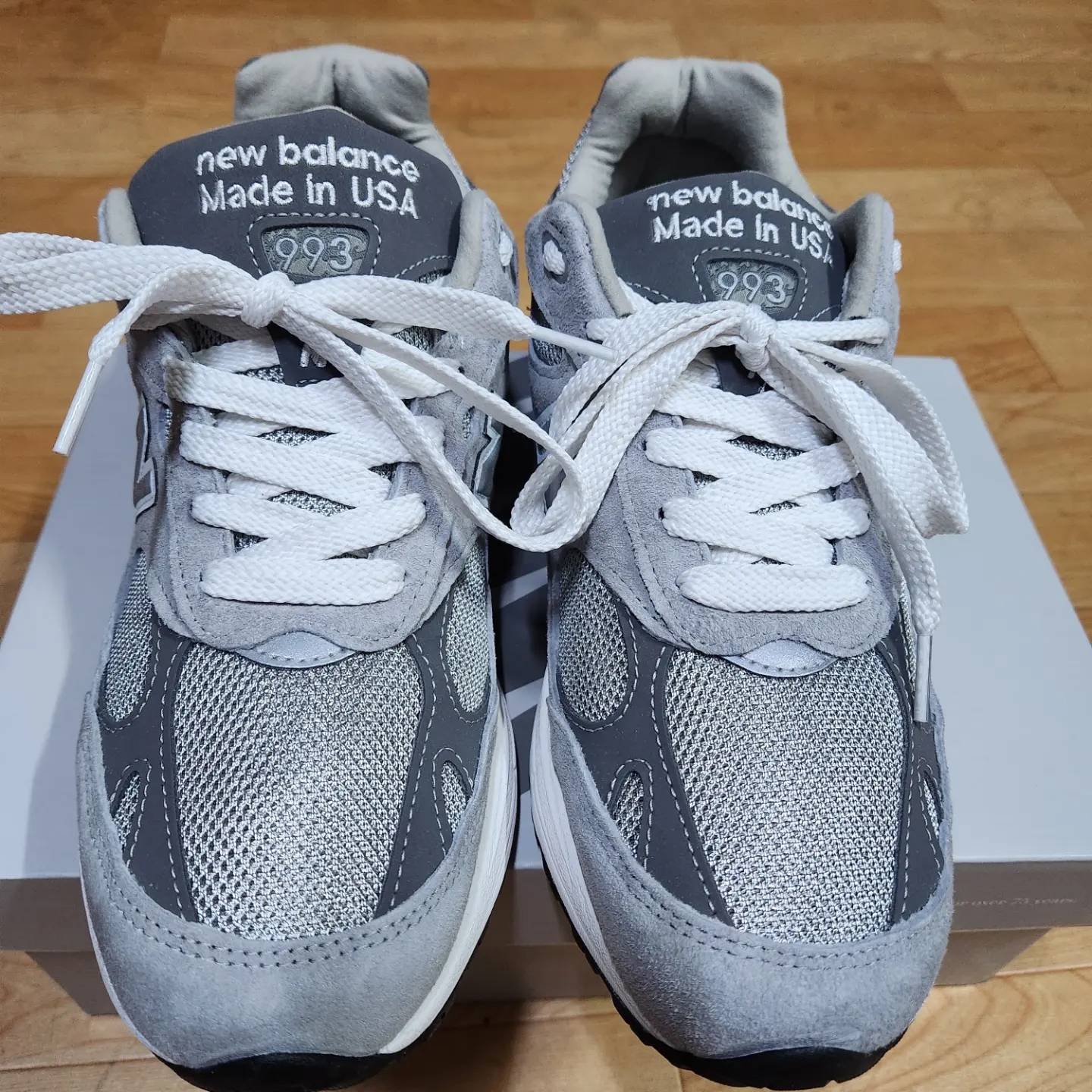 New Balance 993 Made in USA Grey - D Standard 착용 스타일 - 1