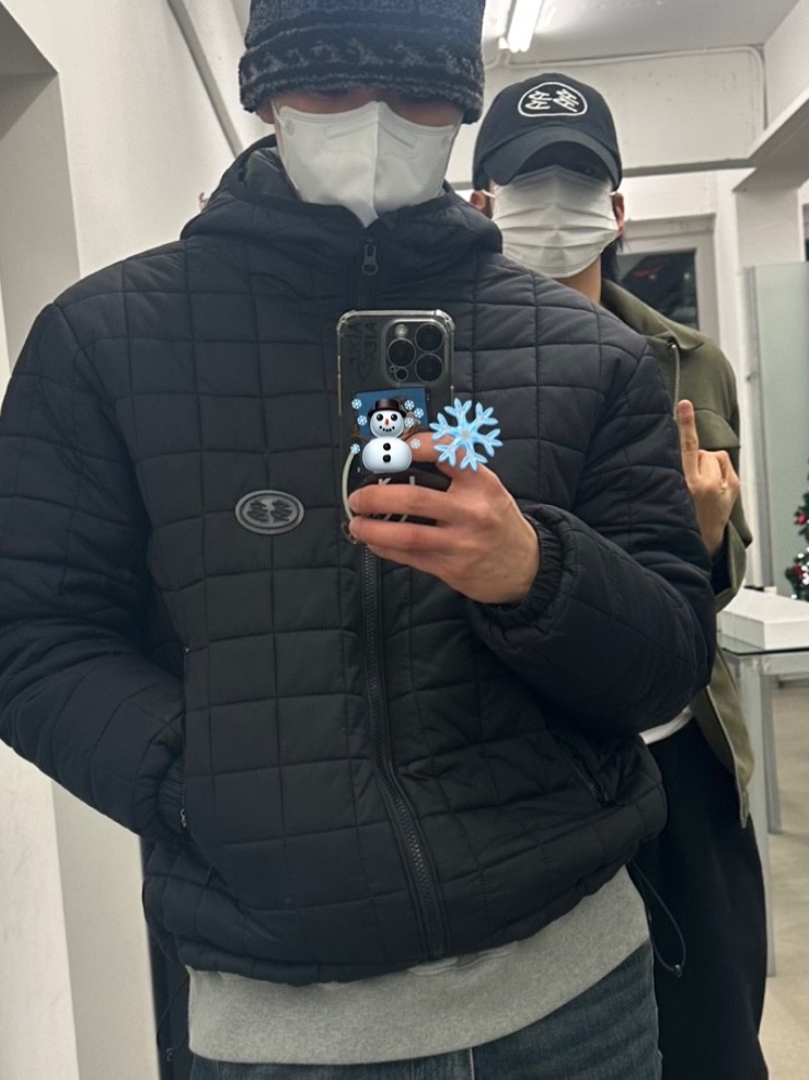 Dada Quilted Jacket Black 착용 스타일 - 2