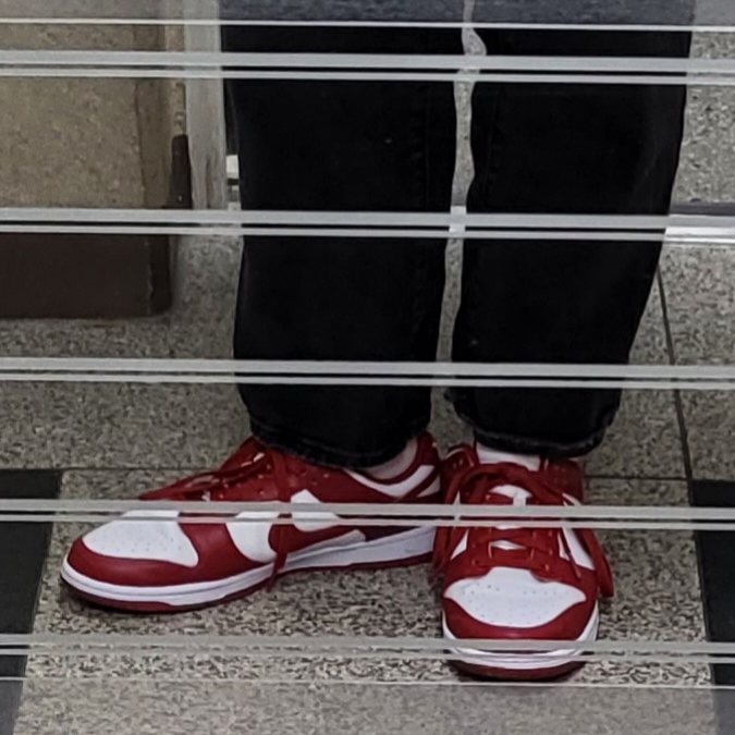 Nike Dunk Low Retro Gym Red 착용 스타일 - 1