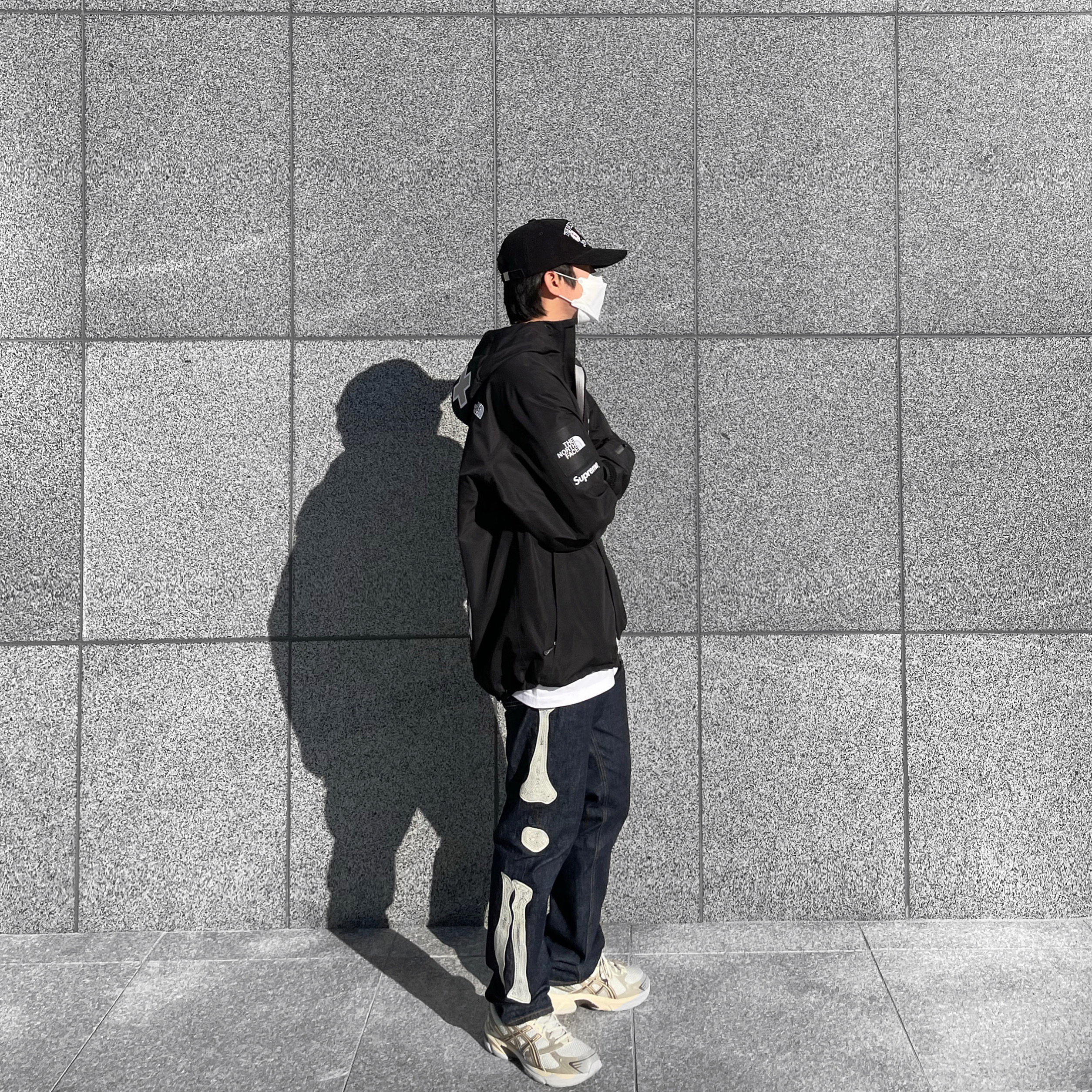 Kapital 12.5 oz. Denim Mexican Tuxedo 5P Okagilly Pants Indigo, Asics x I4P Gel-1130 Glacier Grey Mink 착용 스타일