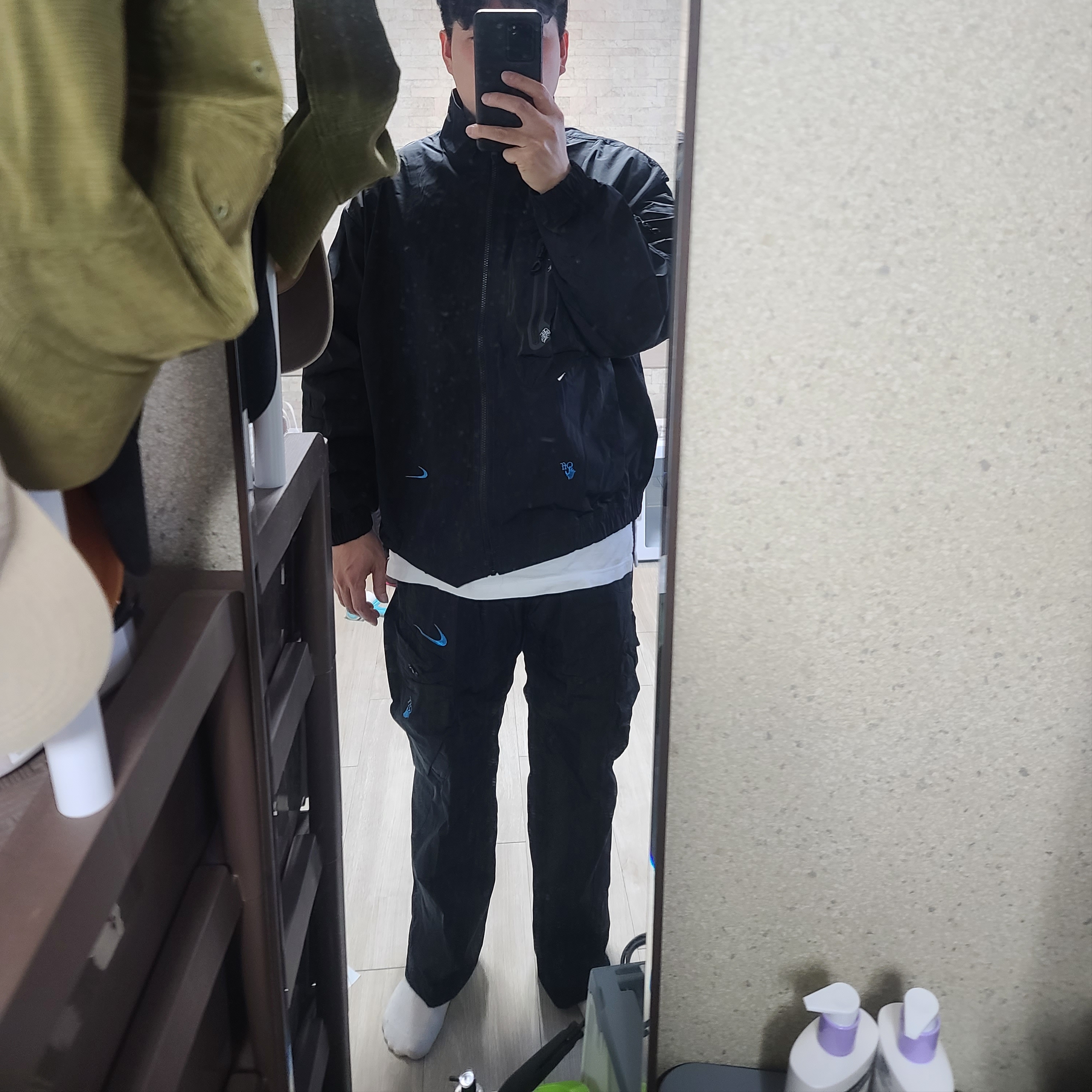 Nike x Off-White NRG Track Suit Black - Asia 착용 스타일