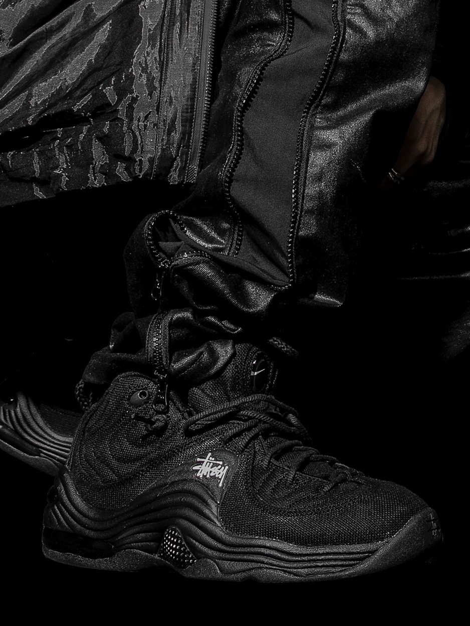 Nike x Stussy Air Penny II Black 착용 스타일 - 1