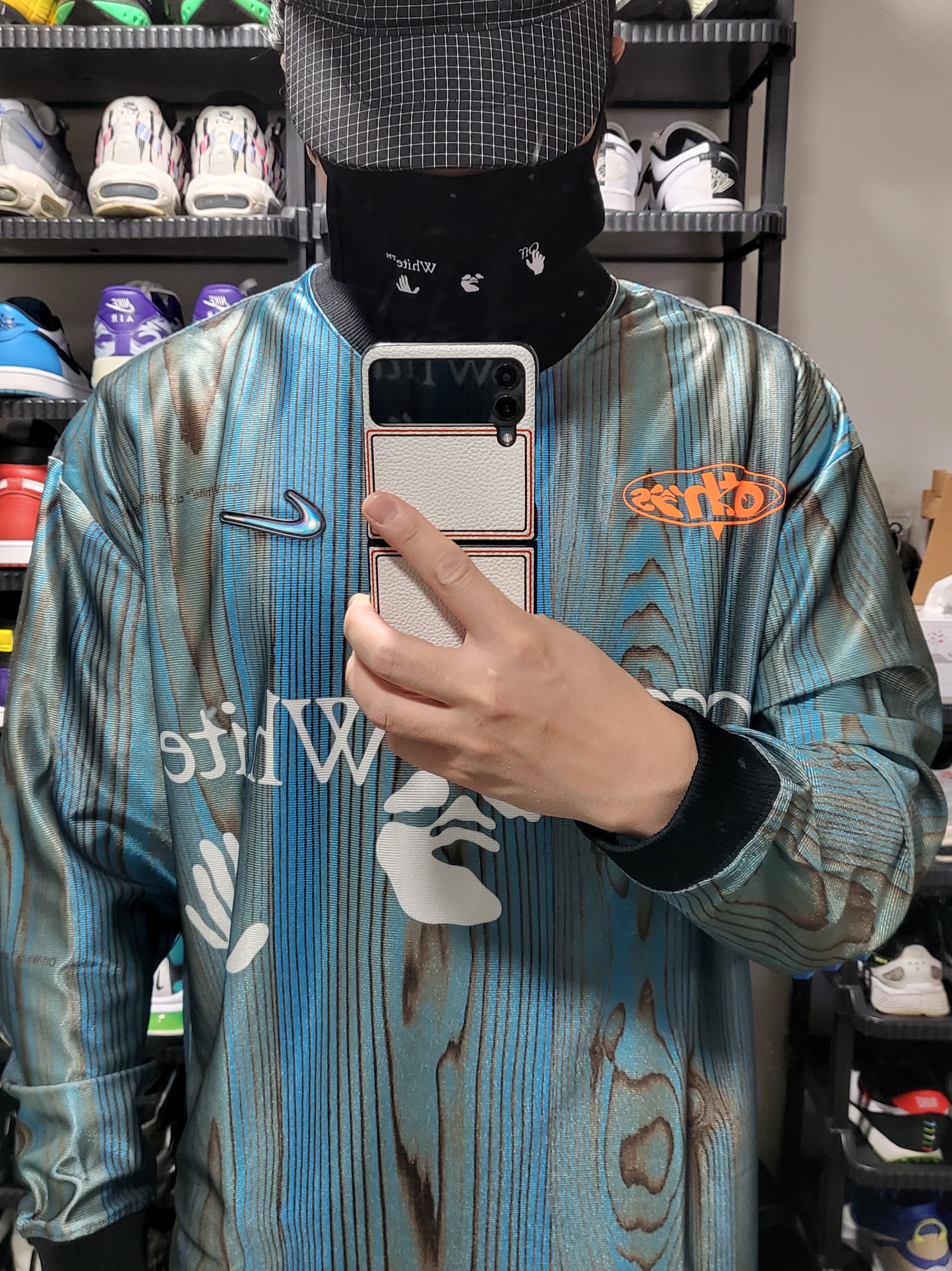 Nike x Off-White NRG Jersey Imperial Blue - Asia, Nike x Off-White NRG Hat Black 착용 스타일 - 1