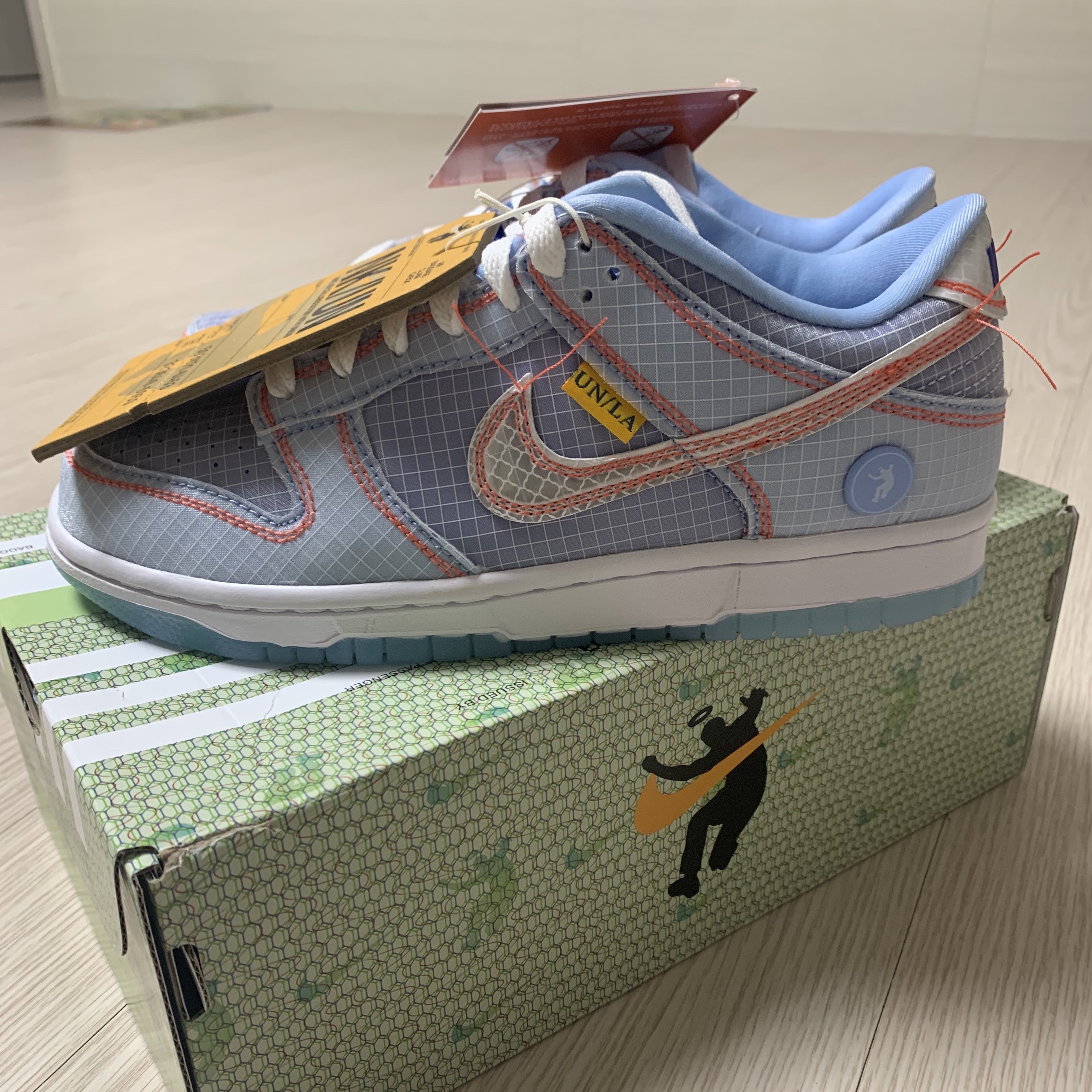 Nike x Union Dunk Low Passport Pack Argon 착용 스타일 - 2