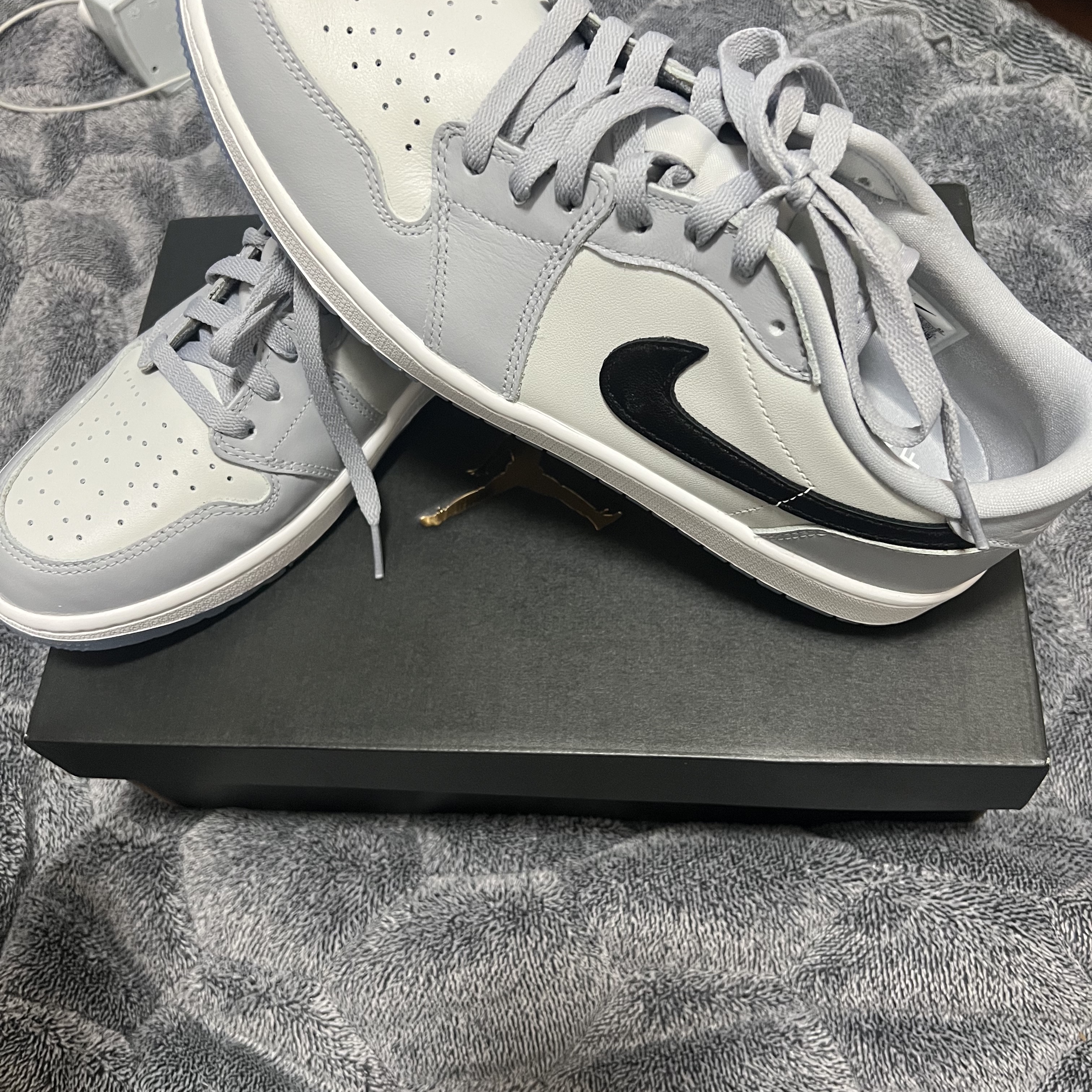 Jordan 1 Low Golf Wolf Grey 착용 스타일