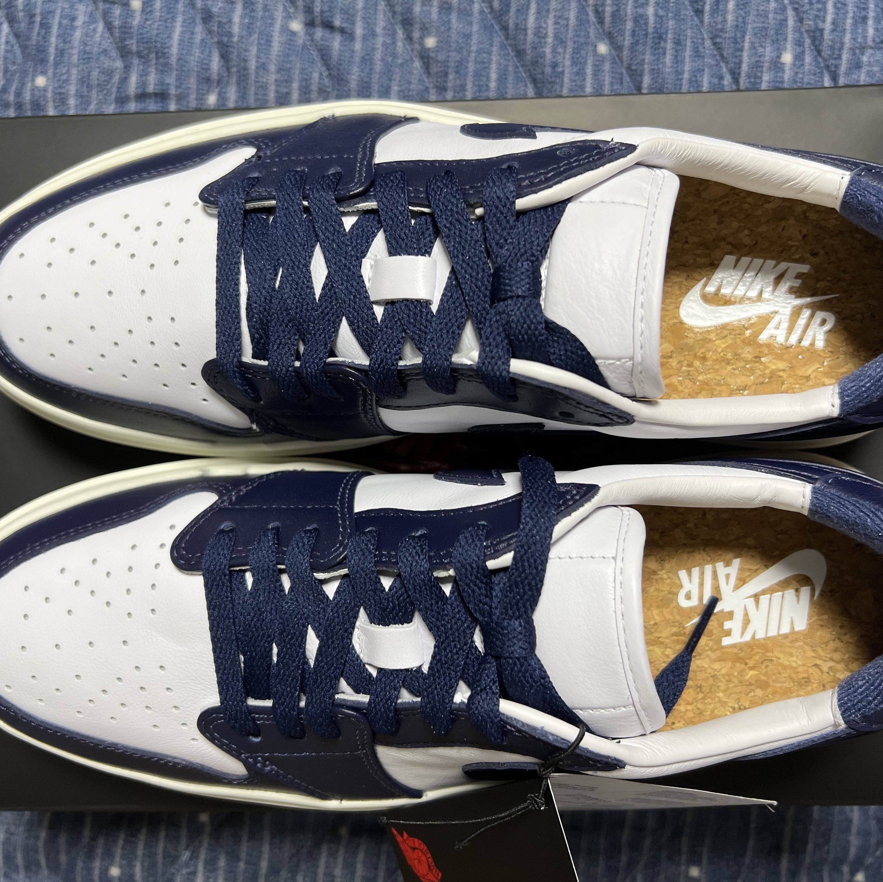 (W) Jordan 1 Elevate Low Midnight Navy 착용 스타일 - 1